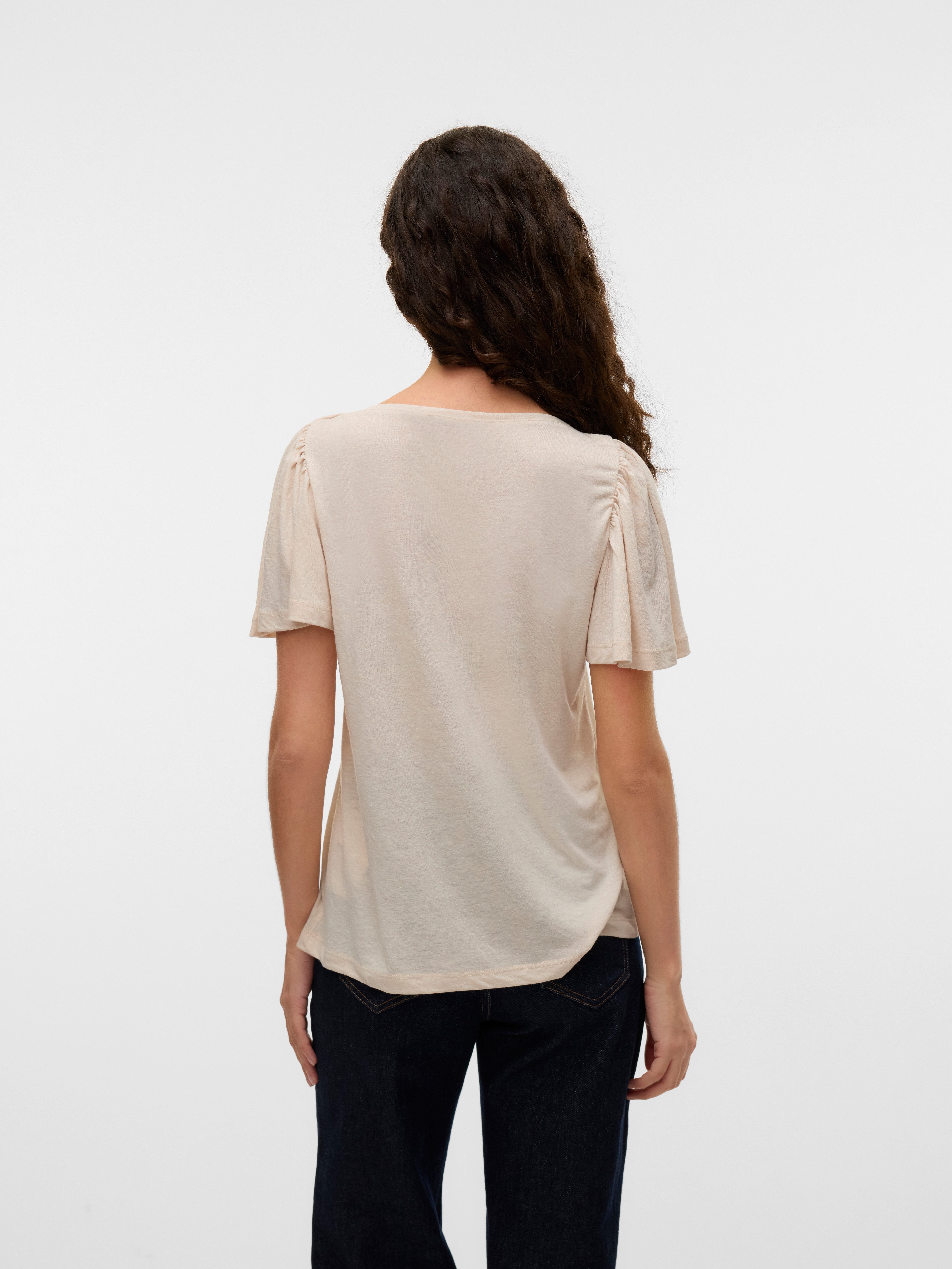Vero Moda Shirt met korte mouwen VMPALOMA ONELLA SS BOATNECK TOP VMA NOOS