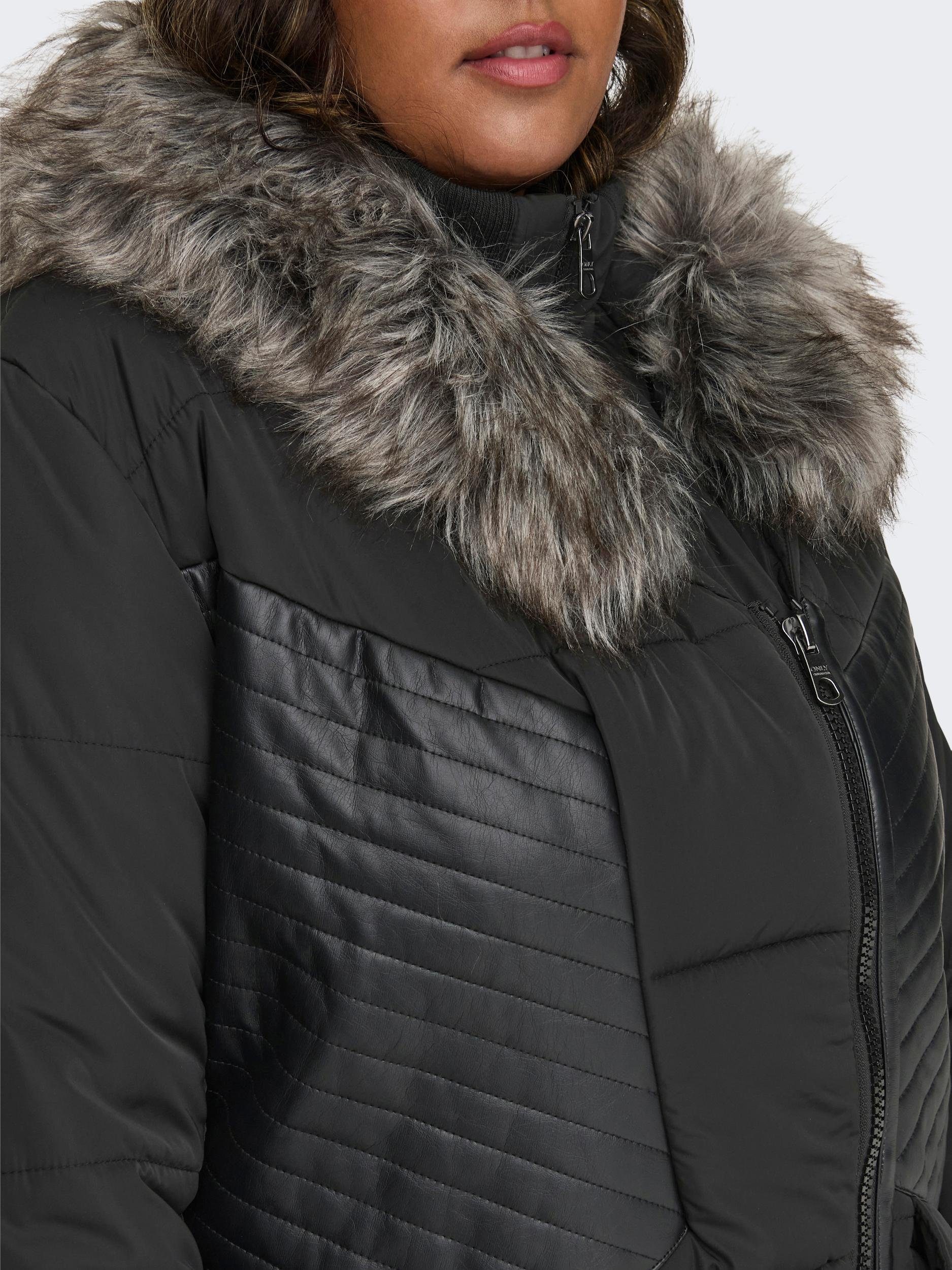 ONLY CARMAKOMA Gewatteerde jas CARLITTA FUR HOOD COAT CC OTW