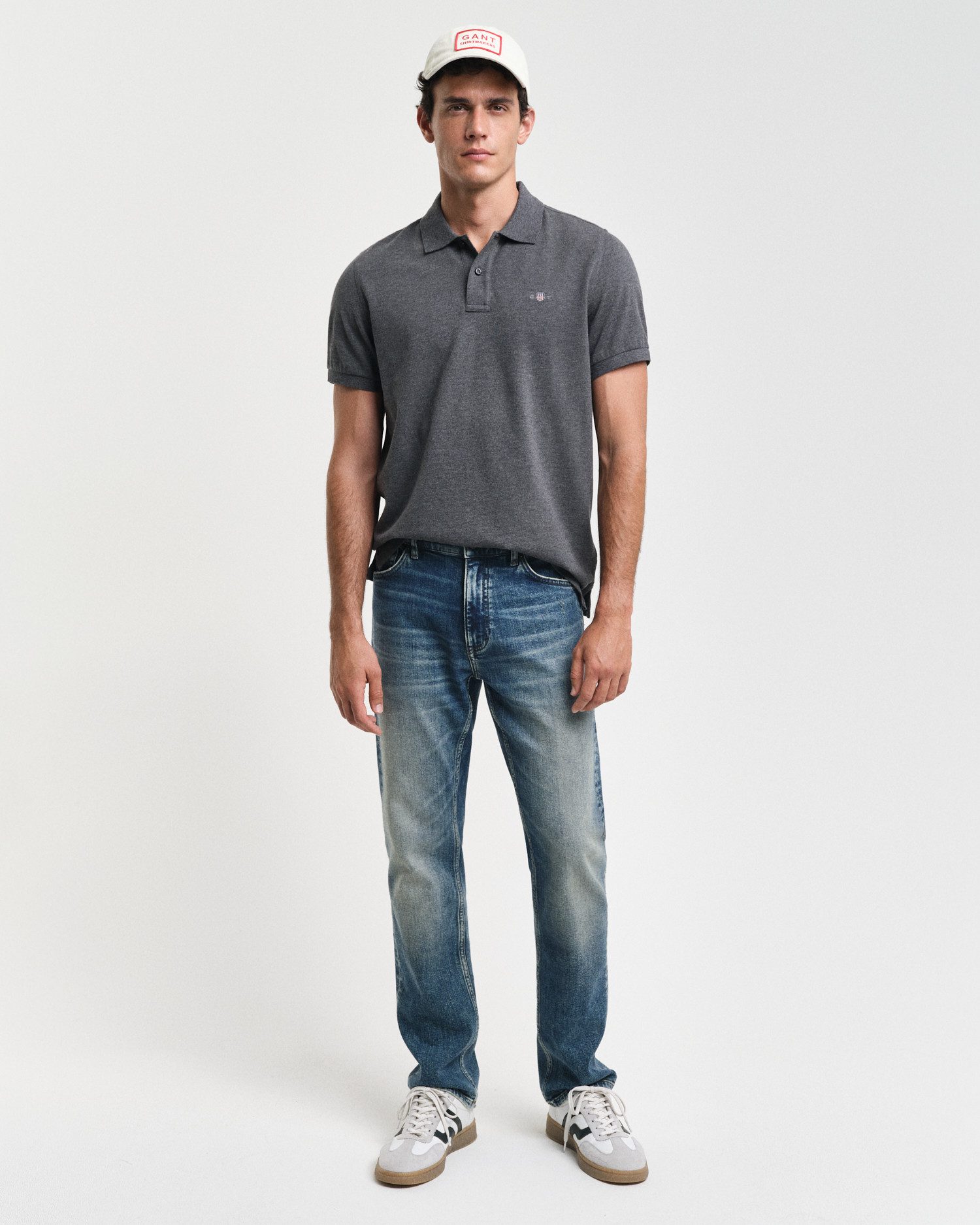 Gant Poloshirt REG SHIELD SS PIQUE POLO met logo en platte breikraag 100% katoen pique