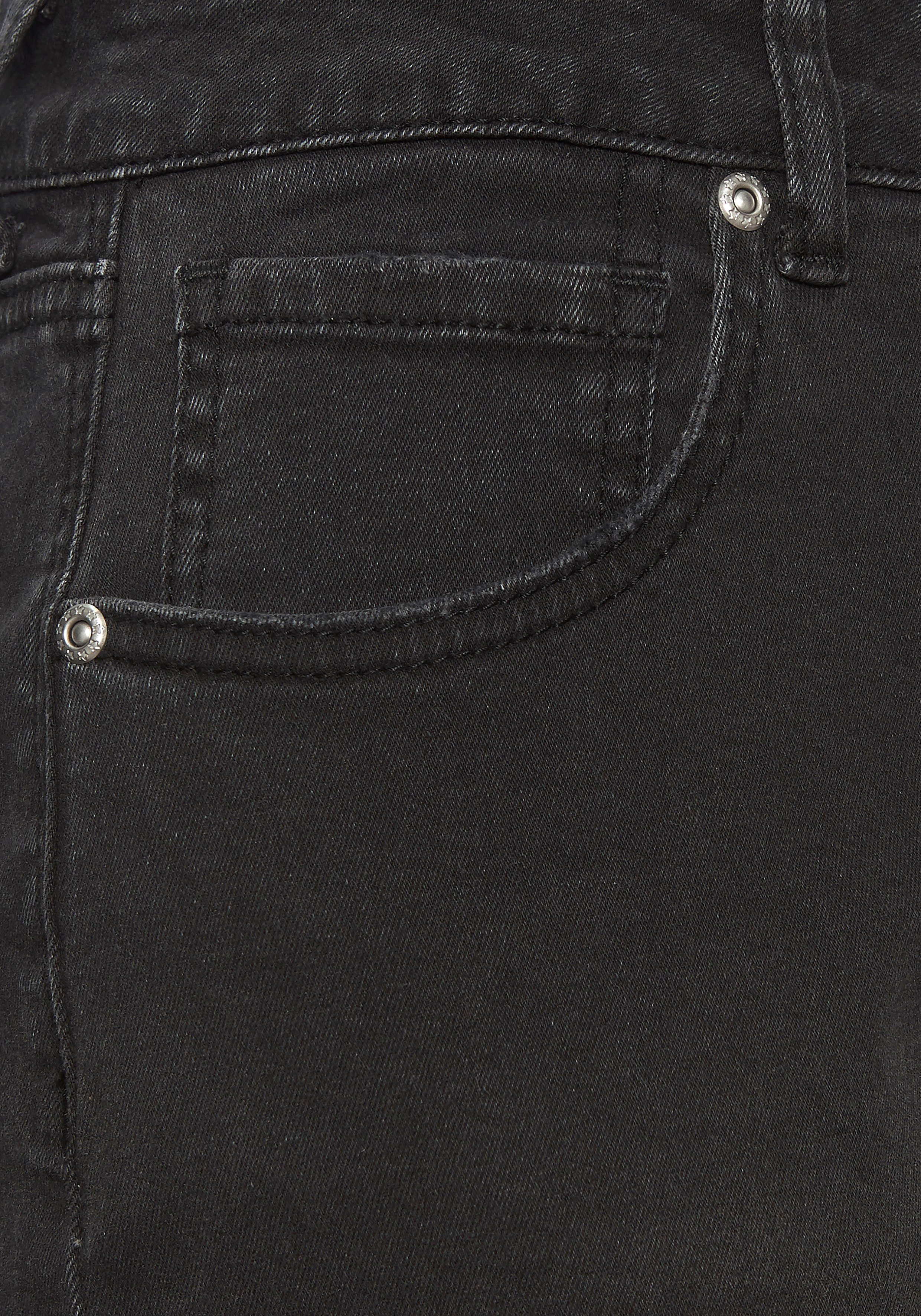 Lascana Mom jeans met hoge taille. elastische denimstof