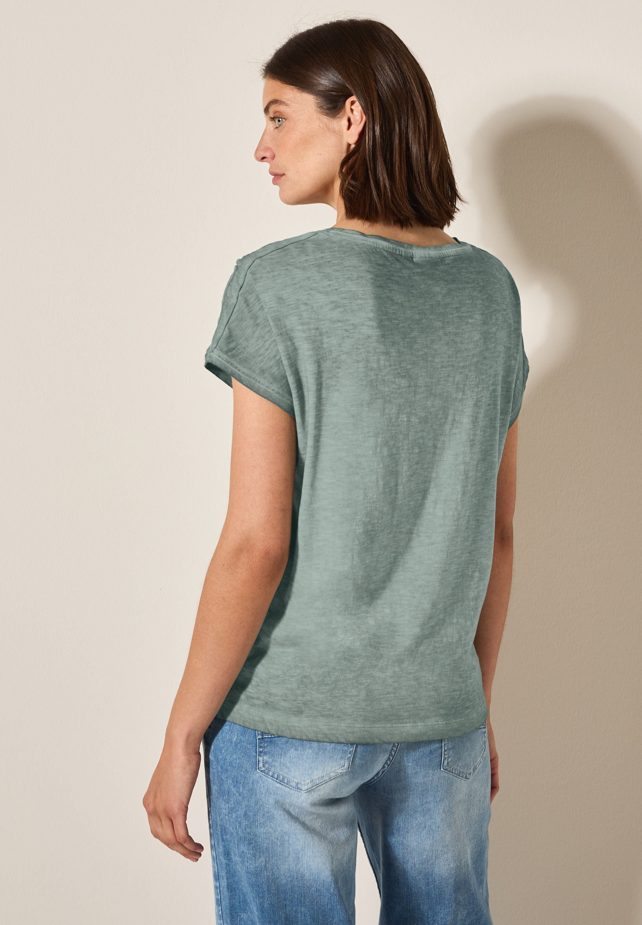 Cecil T-shirt met knoopdetail