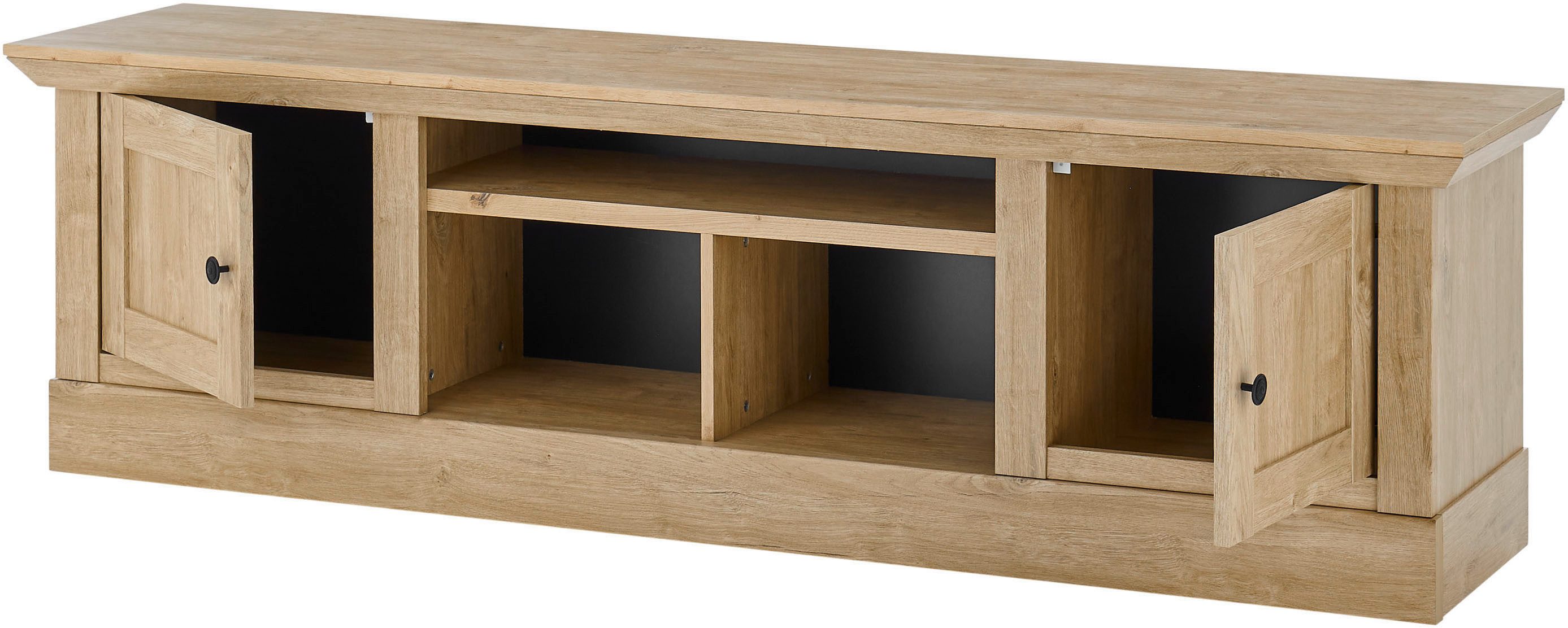 Home affaire Wandmeubel Cornwall, opbouwwand in landelijke stijl, woonkamer-set, eiken decor (set, 4-delig)