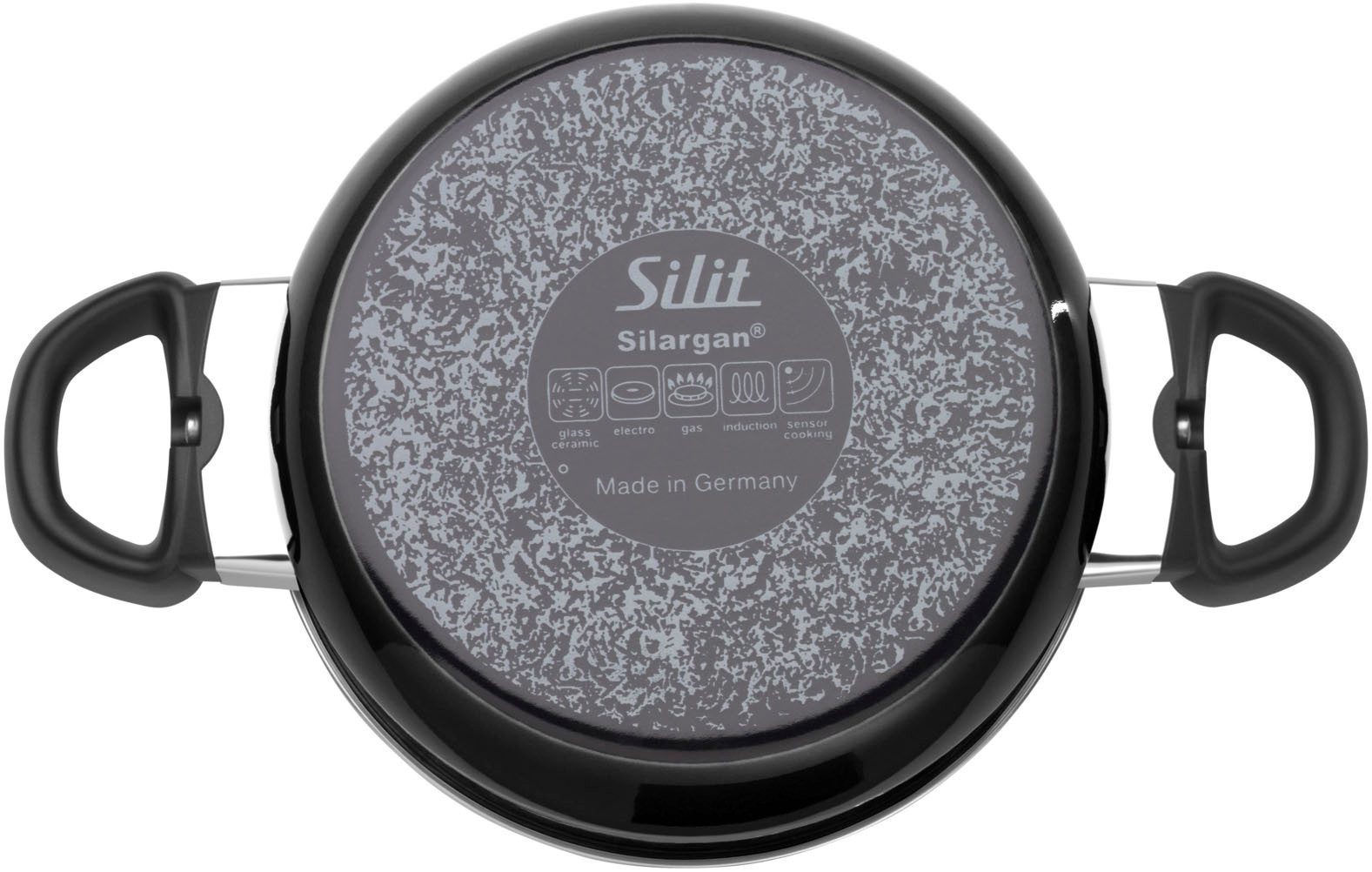 Silit Pannenset Modesto Line Black, inductiepannen vaatwasmachinebestendig (set, 7-delig)