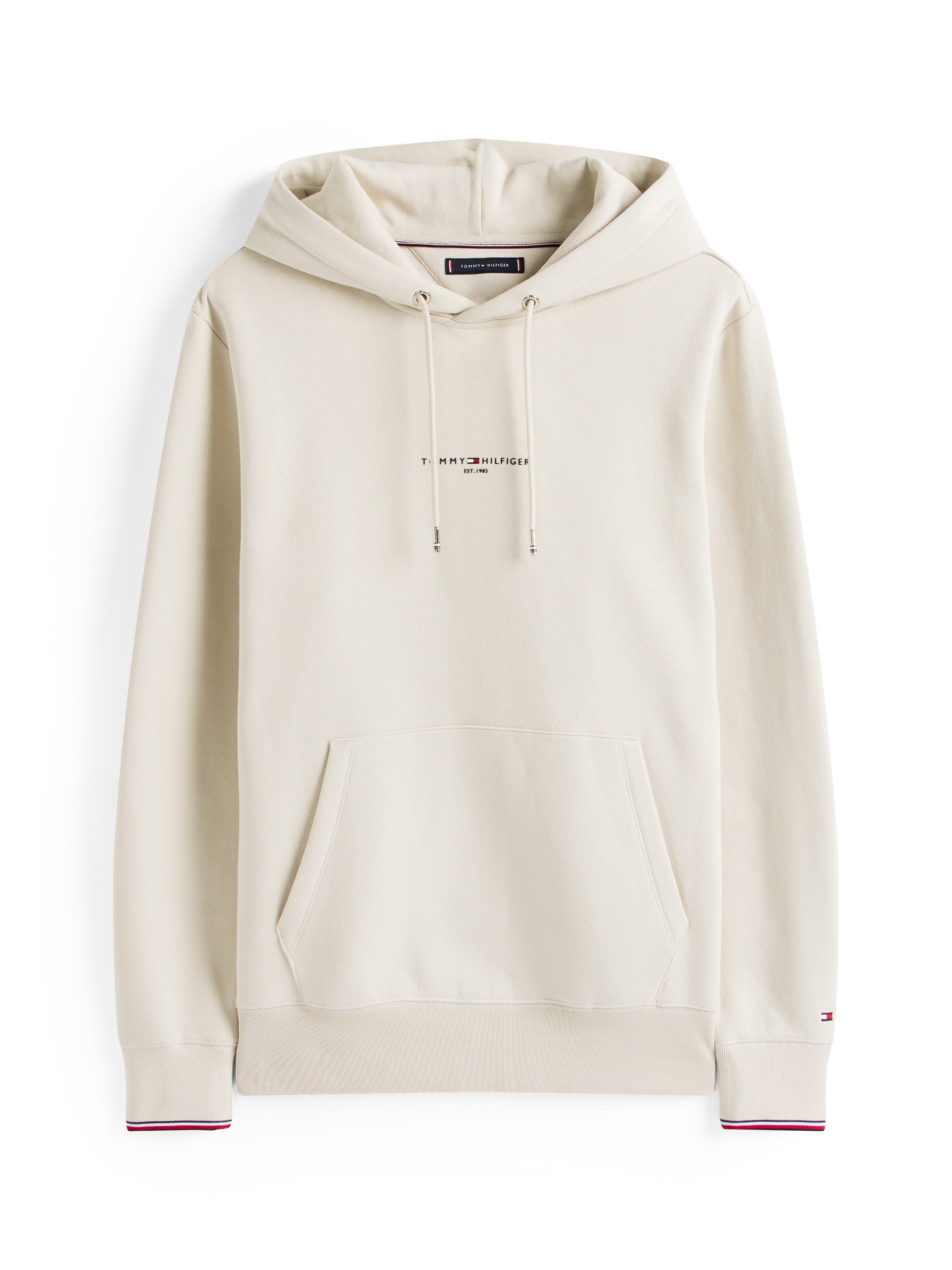 Tommy Hilfiger Hoodie TOMMY LOGO TIPPED HOODY Tommy-Tape binnen aan de halsopening, Vlag-Stiksel op de Mouw
