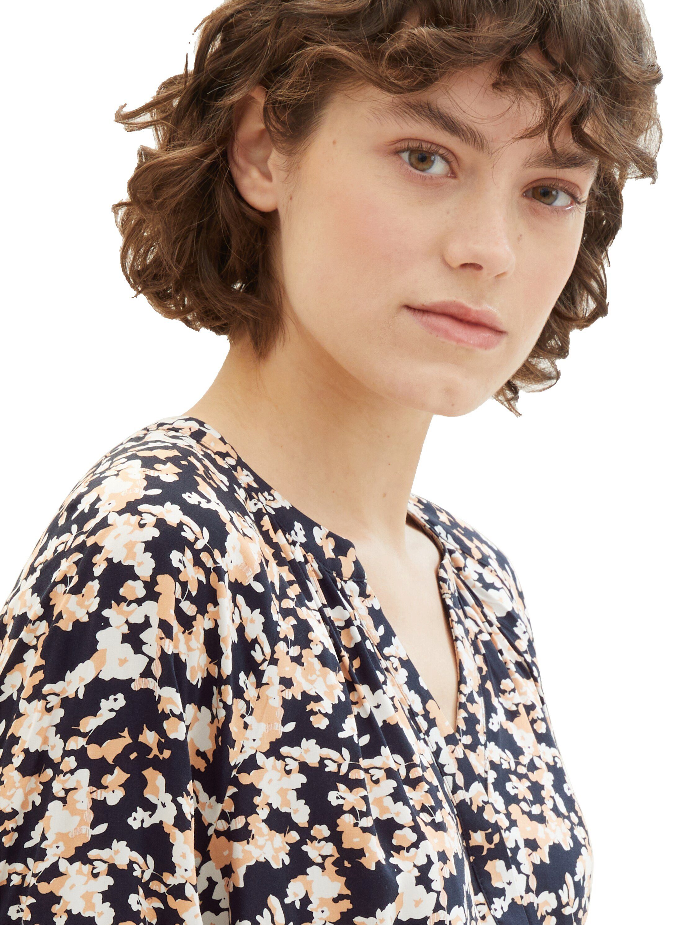 Tom Tailor Gedessineerde blouse met serafino-kraag