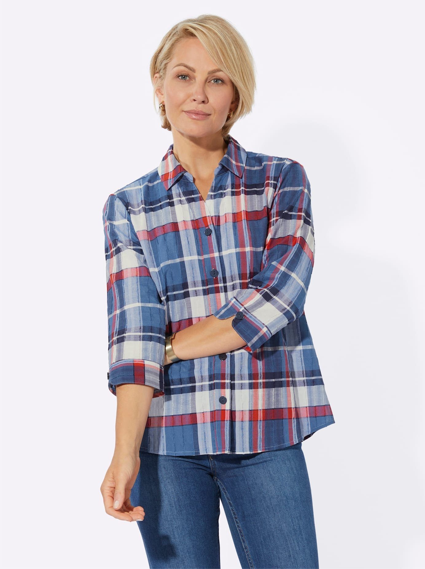 Casual Looks Geruite blouse