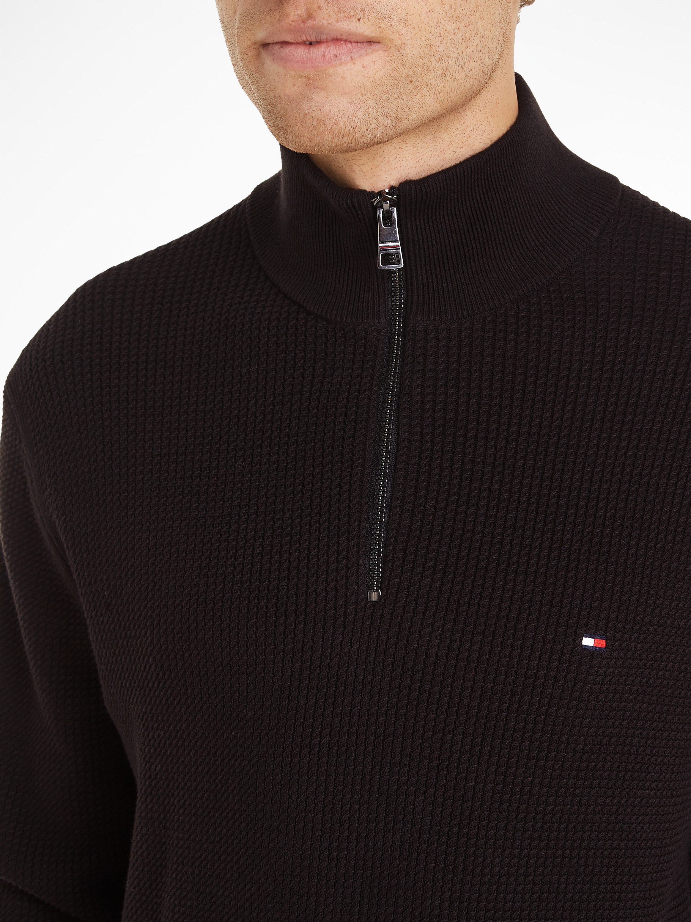 Tommy Hilfiger Schipperstrui STRUCTURE ZIP MOCK