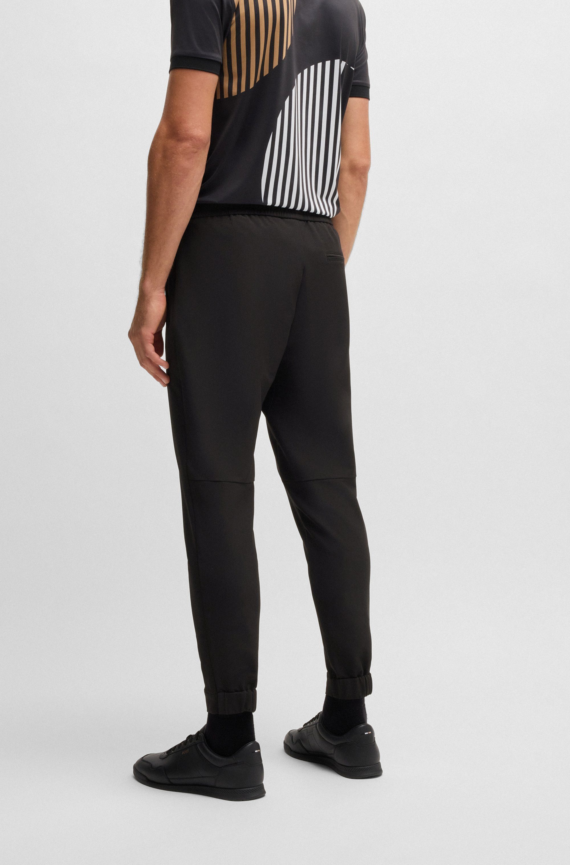 BOSS GREEN Stretchbroek T_Flex met elastische band en rijgkoord