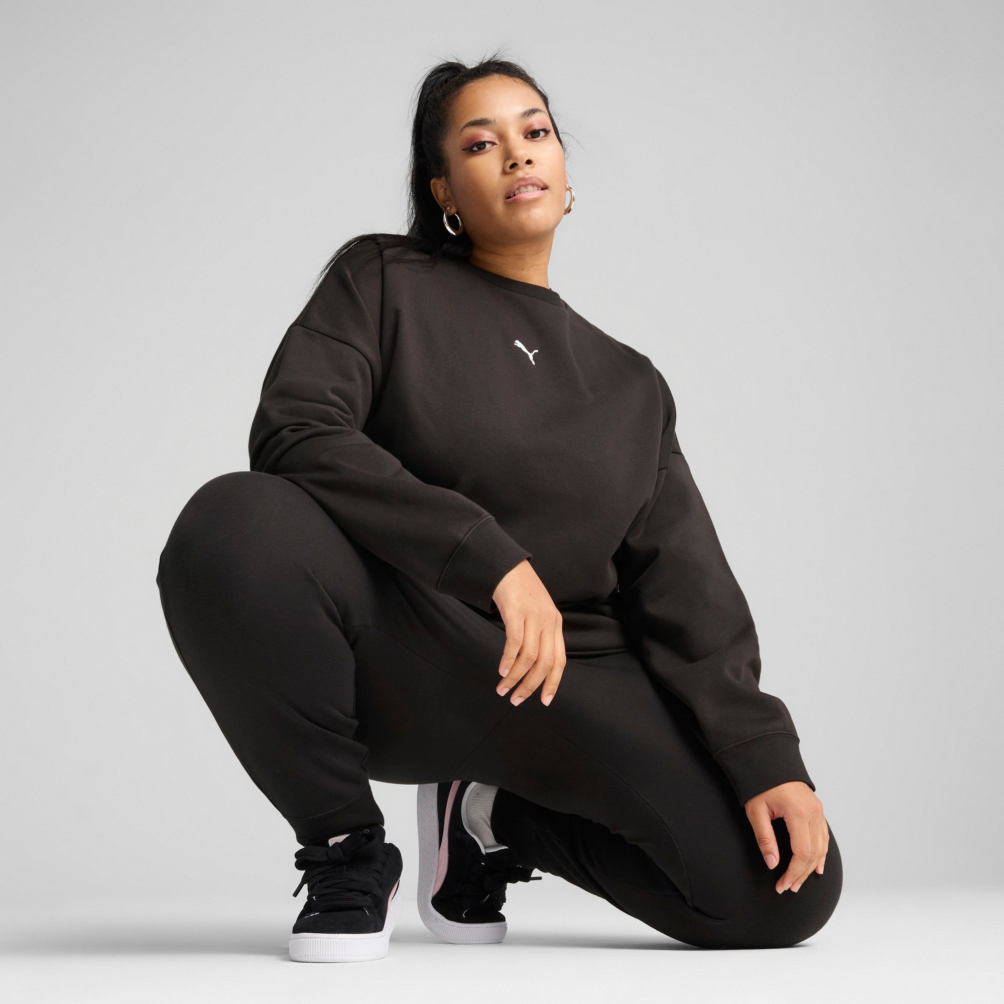 PUMA Shirt met lange mouwen ESS OVERSIZED CREW FL