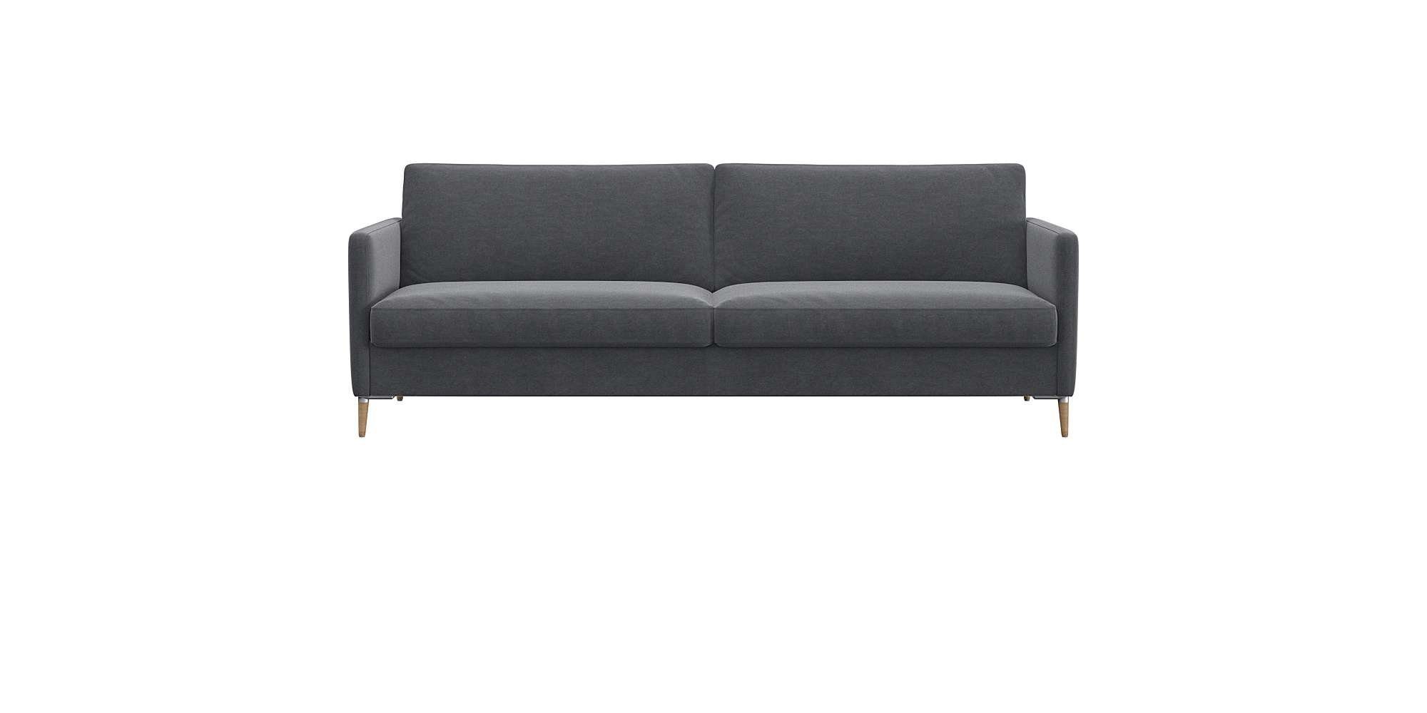 FLEXLUX 3-zitsbank Fiore, super zitcomfort door koudschuim in de zitting grijs, 3-zitsbanken