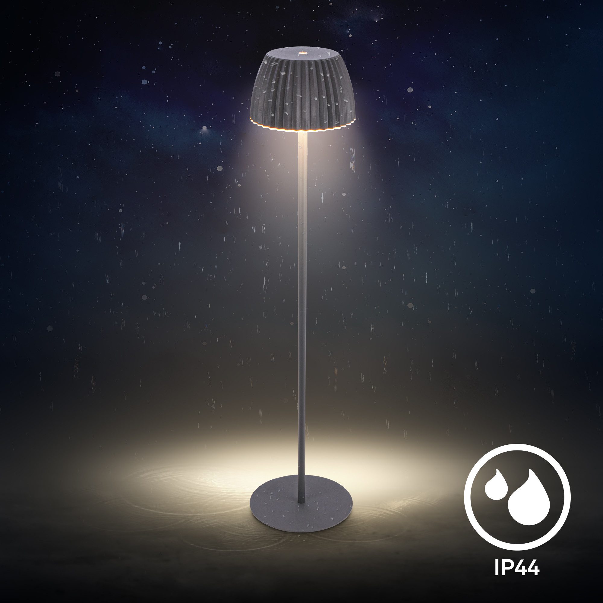Briloner Leuchten Led-staande lamp Accu LED vloerlamp, antraciet