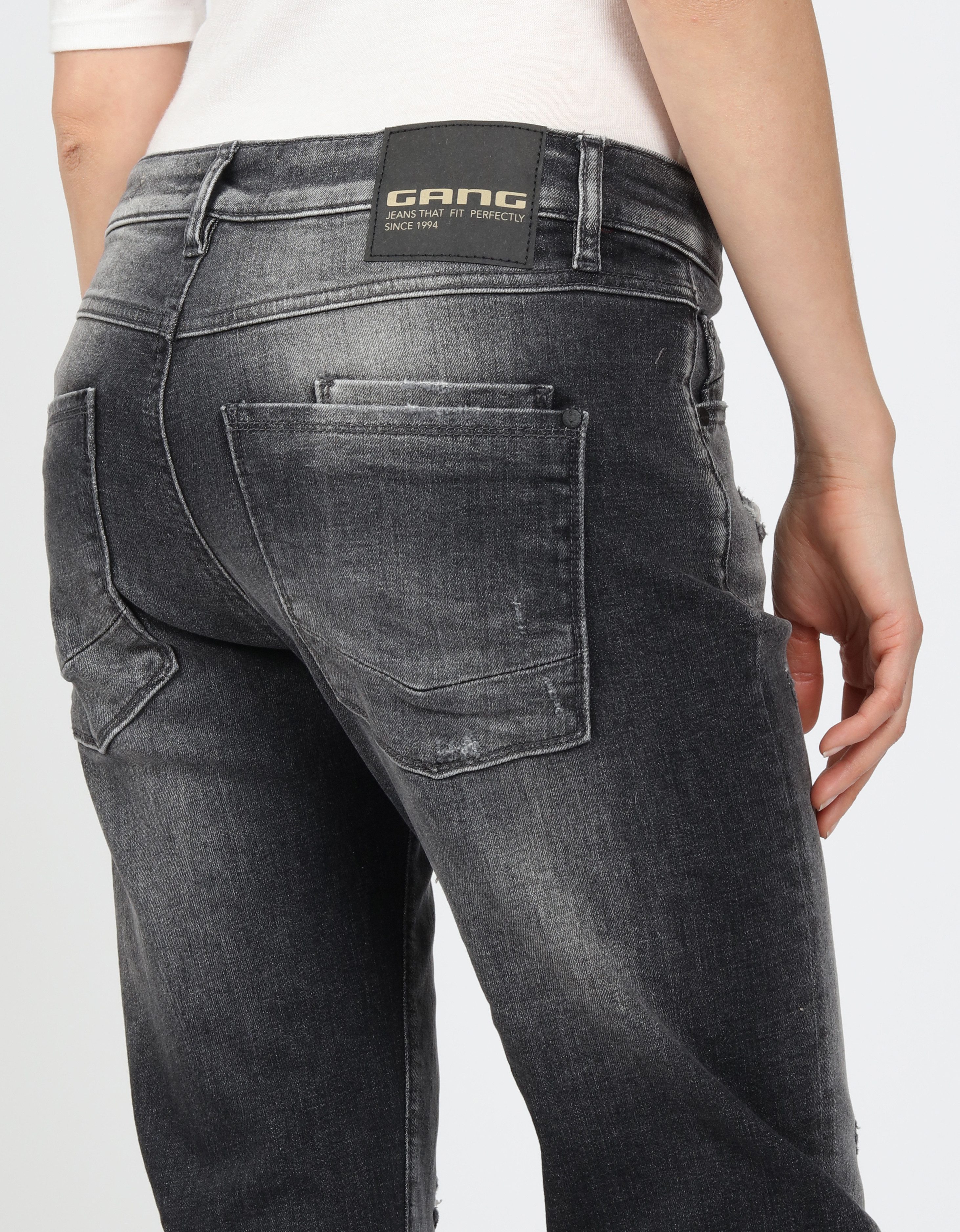 GANG Boyfriendjeans 94NADIA 5-pocketsstijl met ritssluiting en knoop