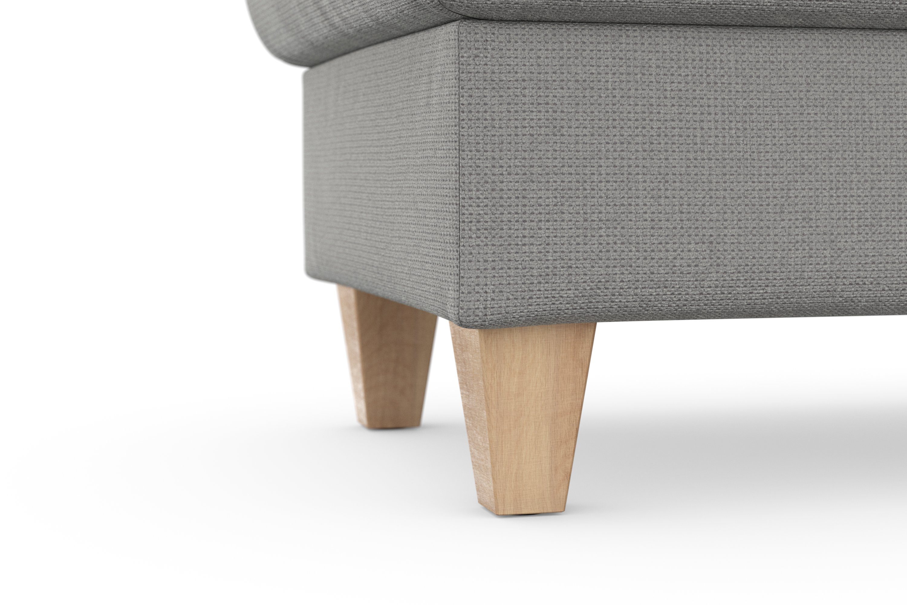 sit&more Hocker met bergruimte Farö met bergruimte en binnenvering en naturelkleurige poten