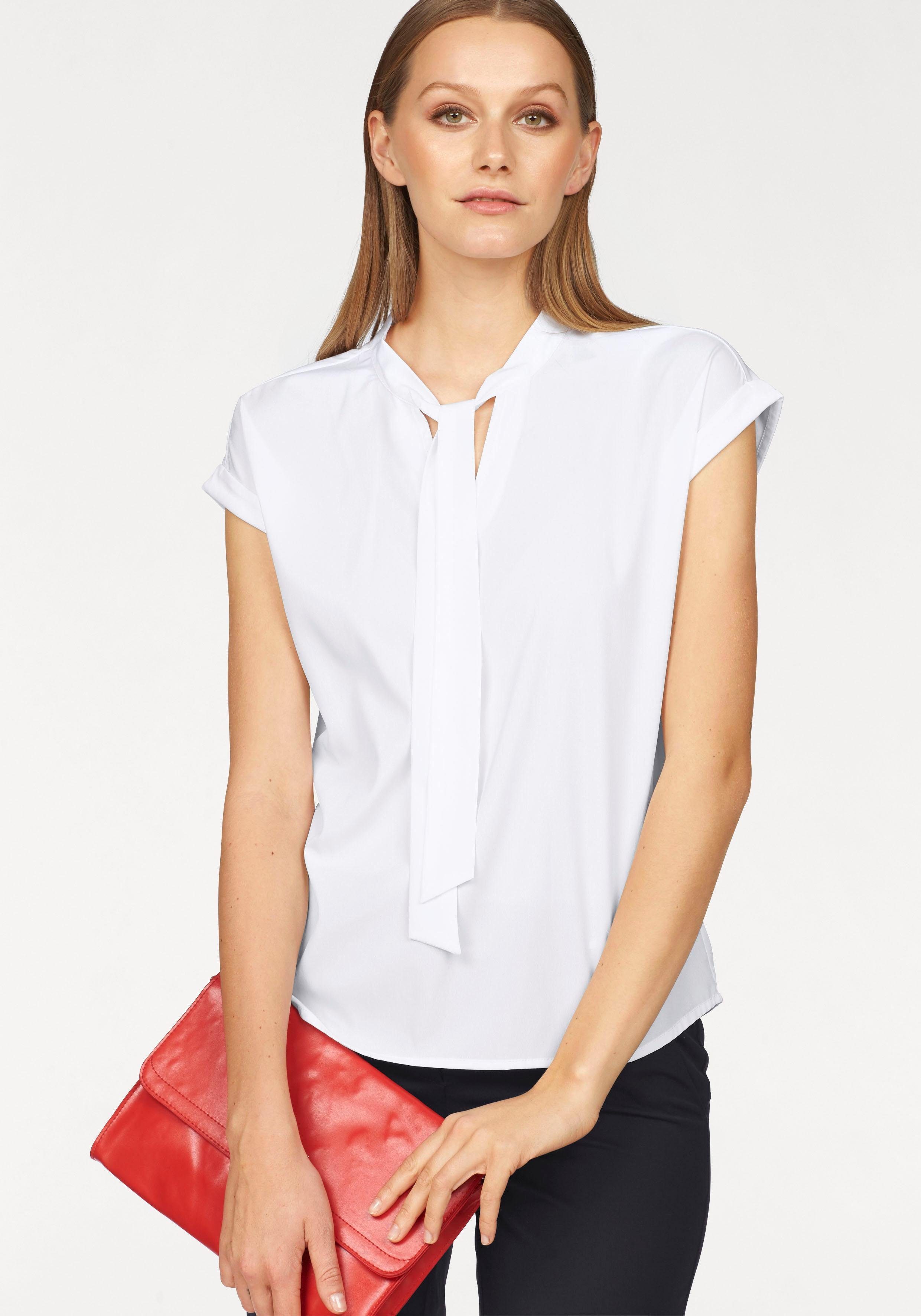 Bruno Banani Blouse met kraagstrik met bindstrik (2-delig, Set van 2)