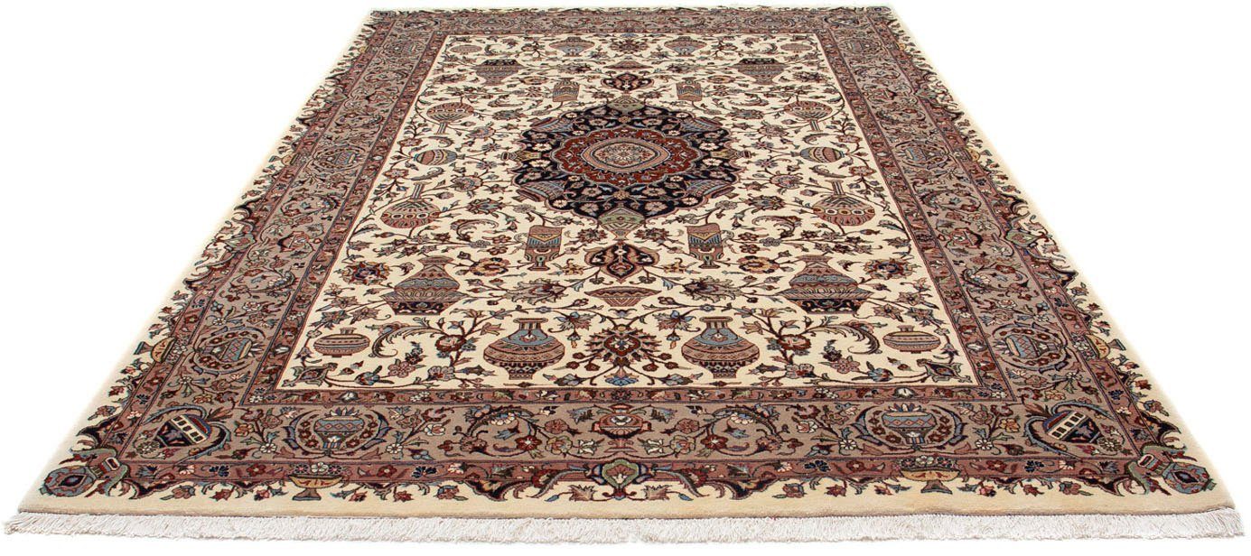 morgenland Wollen kleed Kasjmar medaillon beige 293 x 204 cm Uniek exemplaar met certificaat