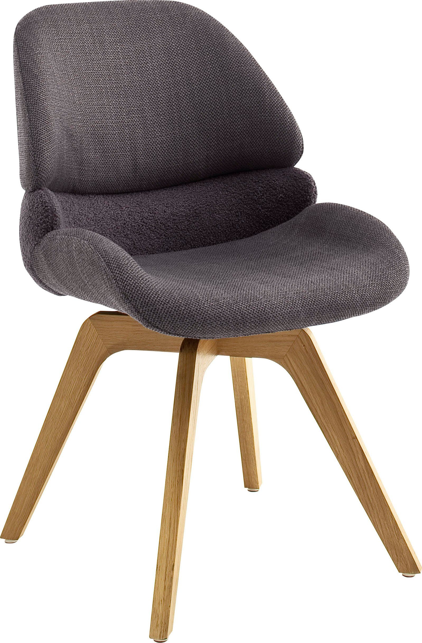 MCA furniture Eetkamerstoel Henderson 180° draaibaar met nivellering, met fijnpolige garnering, tot 120 kg (set, 2 stuks)