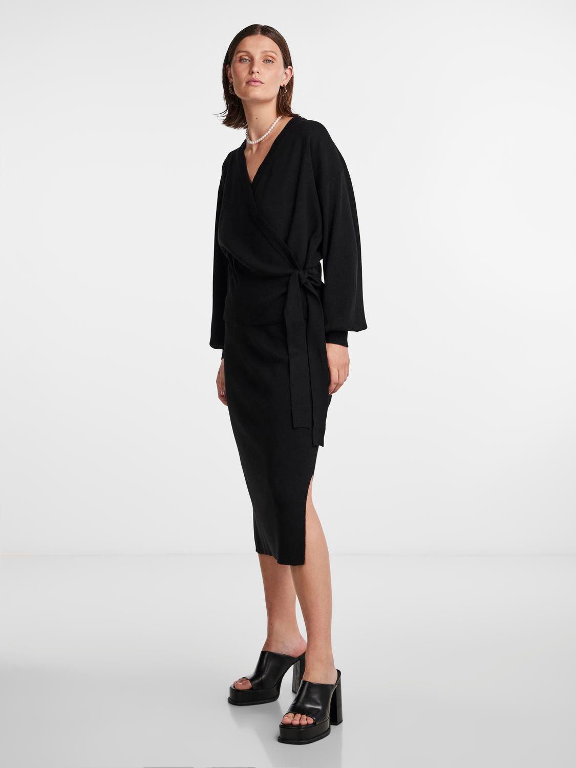Y.A.S Wikkelvest YASASSI LS WRAP KNIT CARDIGAN S. NOOS