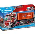 playmobil constructie-speelset truck met aanhanger (70771), city action made in germany (60 stuks) multicolor