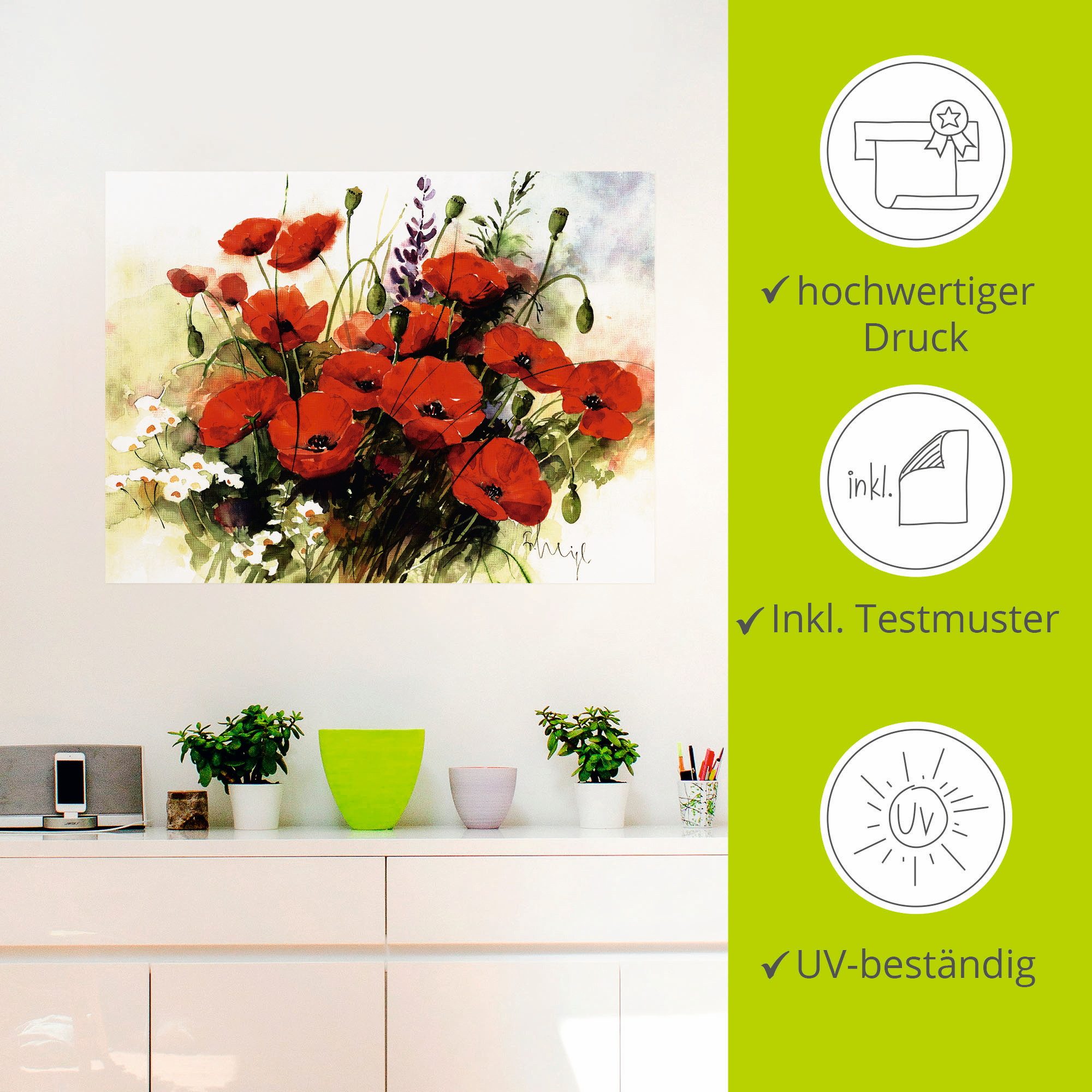 Artland Artprint Bloemen samenstelling III als artprint op linnen, poster, muursticker in verschillende maten
