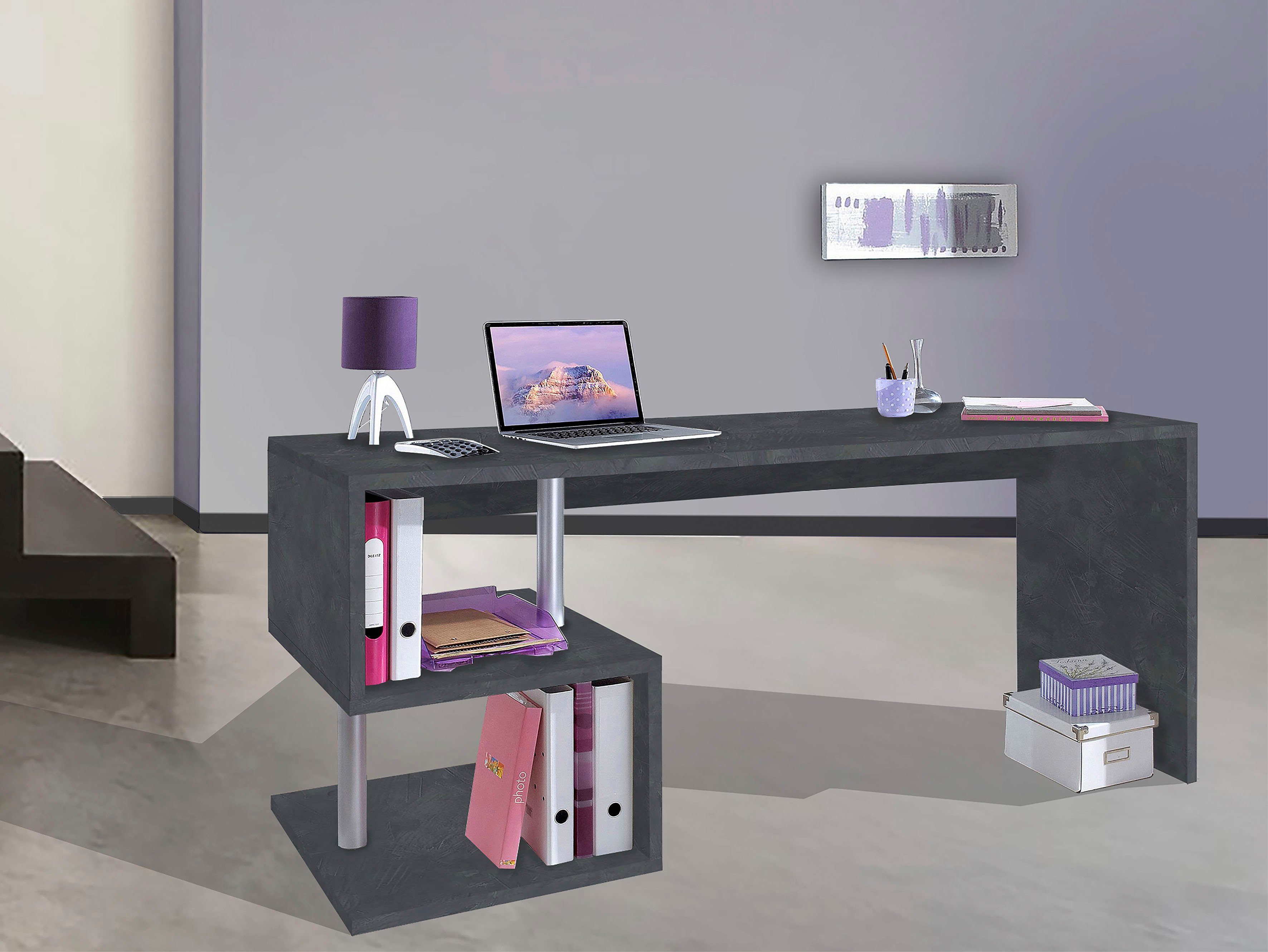 INOSIGN Bureau Essence, modern ontwerp in verschillende breedtes, met en zonder monitorsteun, gemaakt in italië