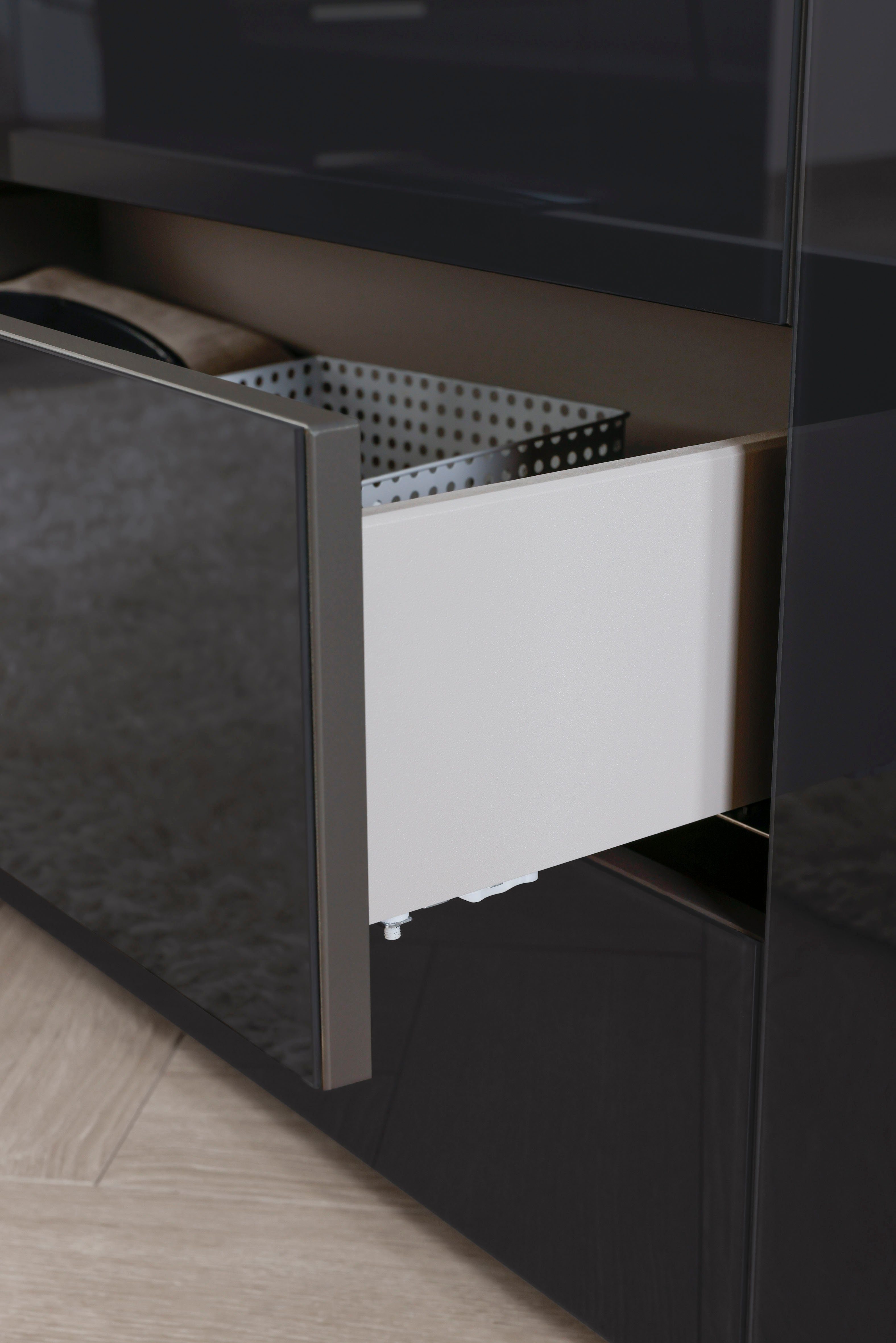 rauch Kast met laden en deuren Commode deurkast sideboard combikast FLIPP met glasfront