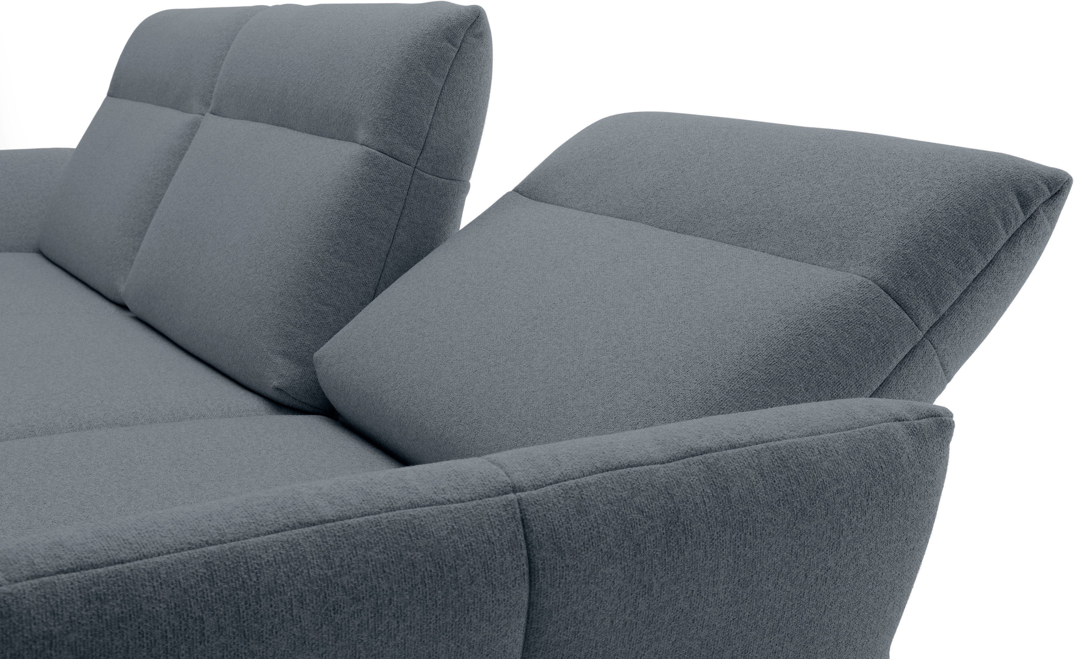Creation BY ROLF BENZ Hoekbank CR.460 Sokkel in eiken, onderstel in umbra grijs, breedte 318 cm