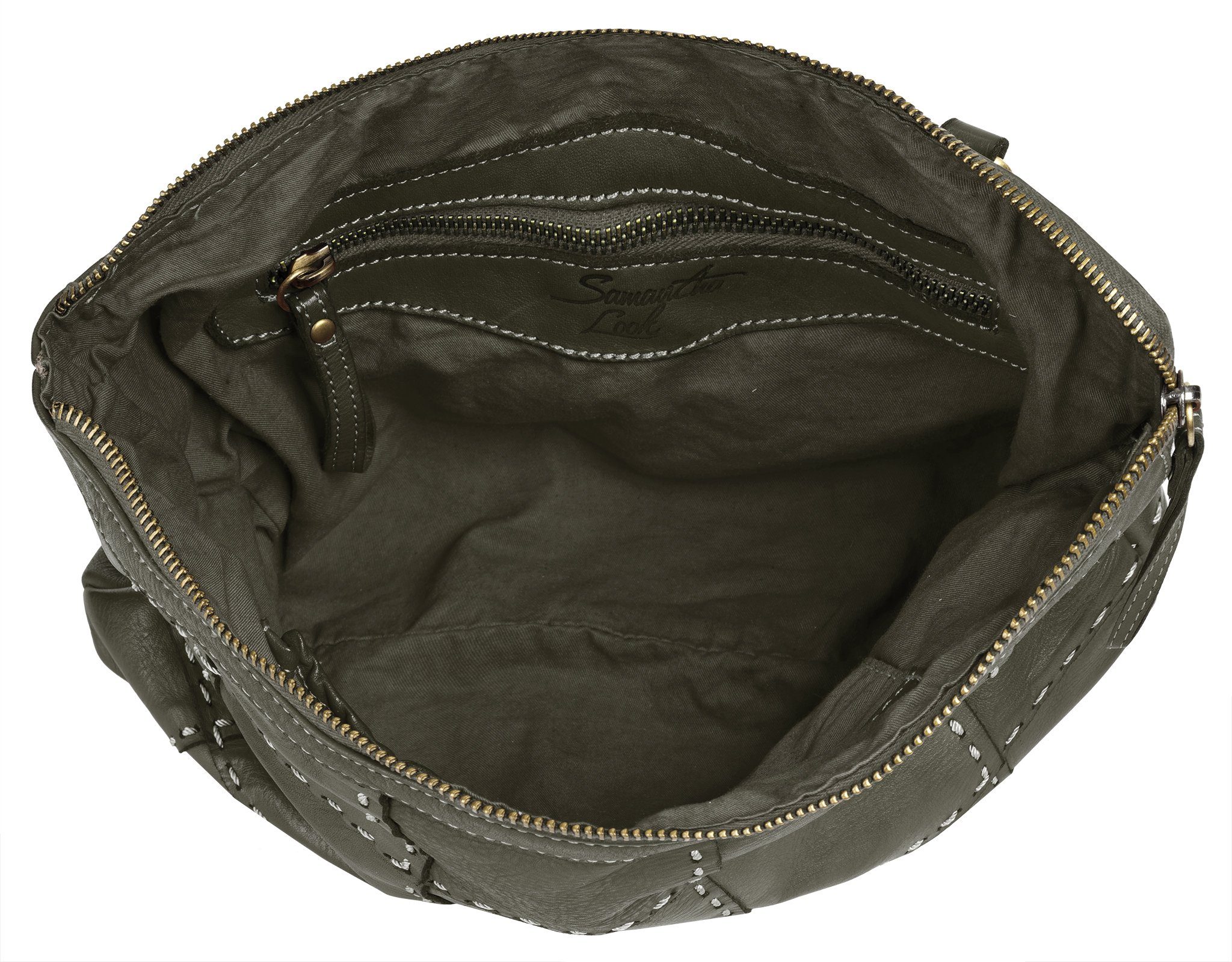 Samantha Look Schoudertas echt leer, made in italy