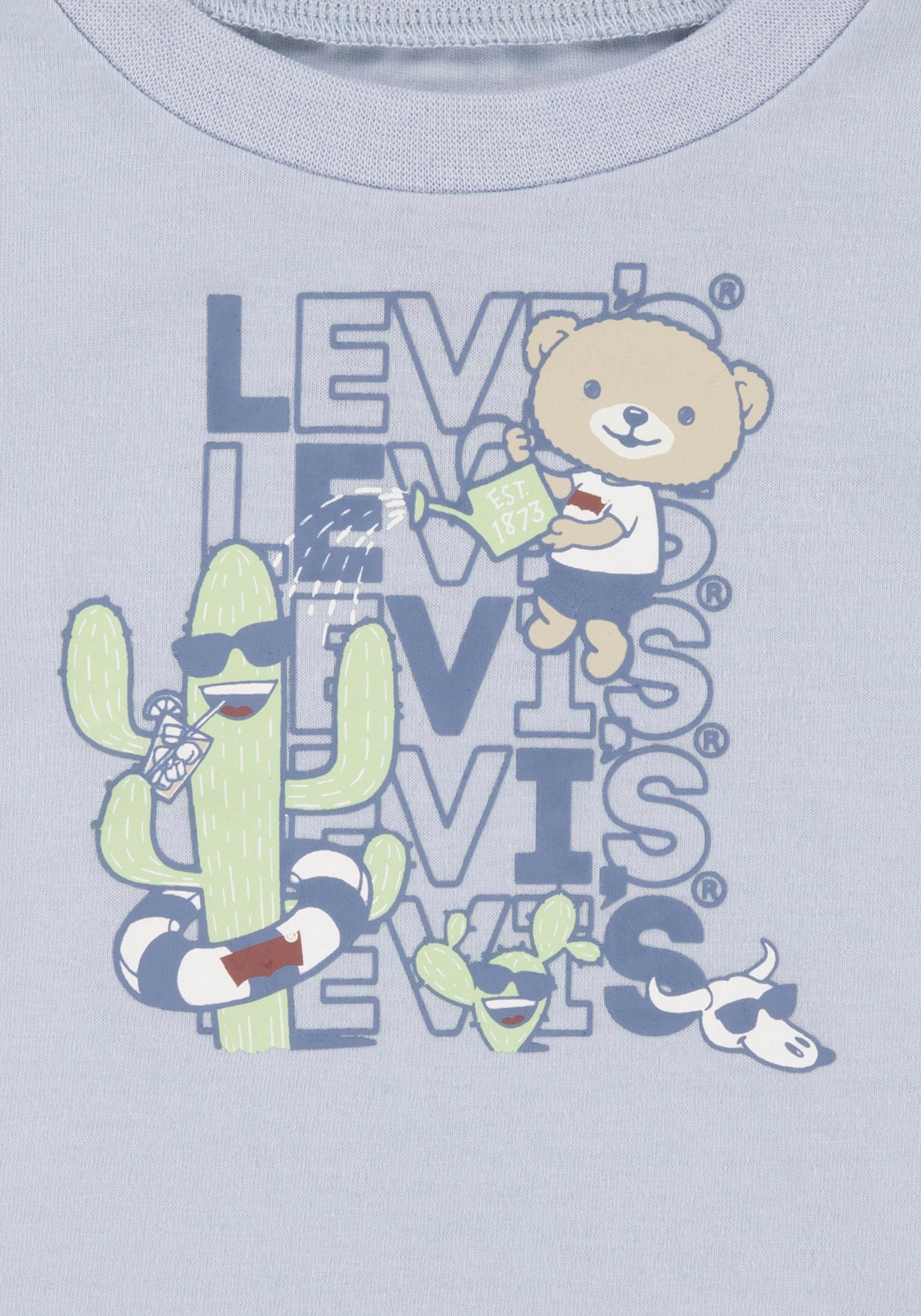 Levi's Kidswear T-shirt short CRITTER STACKED LOGO TEE (set, 2-delig)