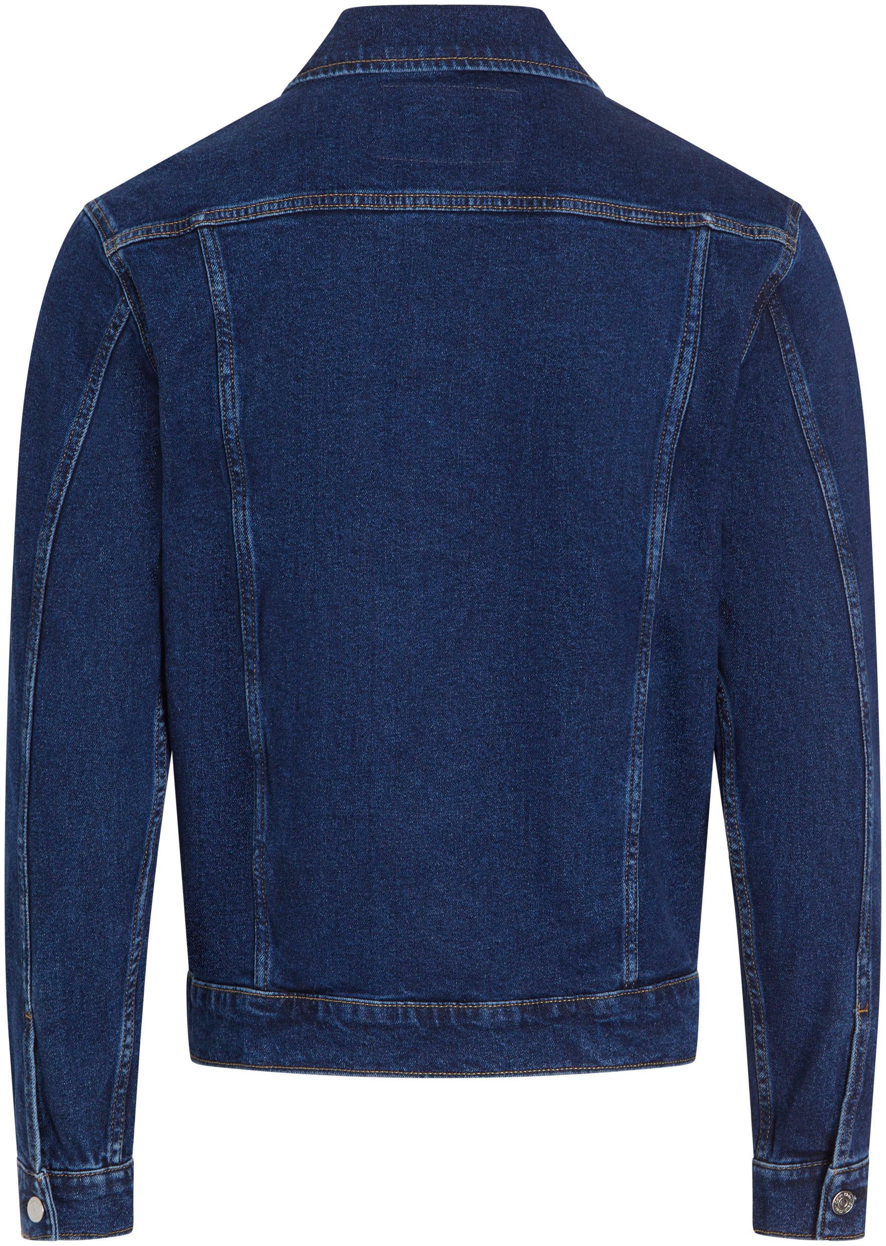 Calvin Klein Jeansjack SLIM DENIM JACKET Borstzakken, logodruk