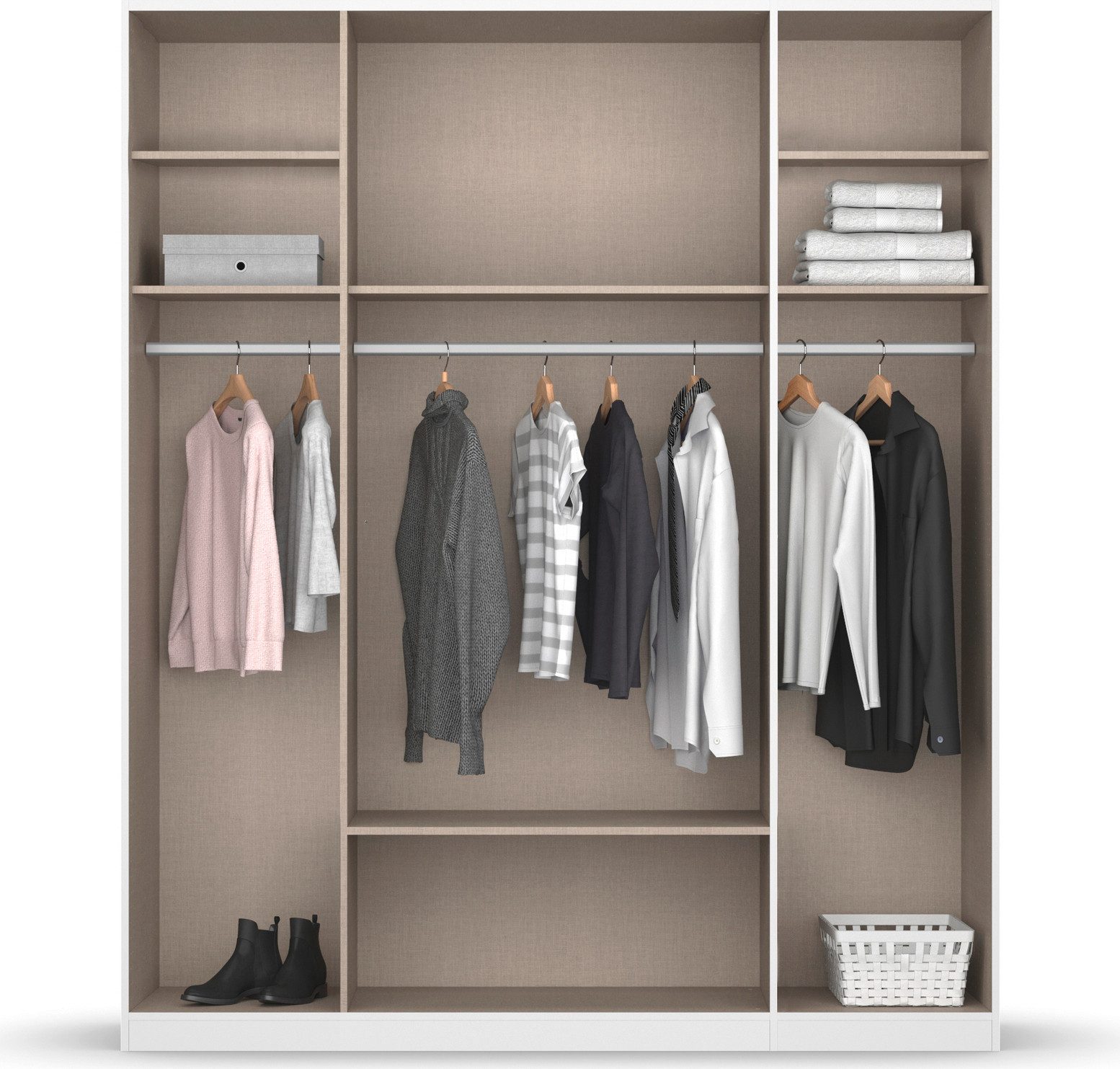 rauch Draaideurkast Kledingkast Kast Garderobe Slaapkamerkast DAVOA met contrasterende lades in eiken artisan made in germany