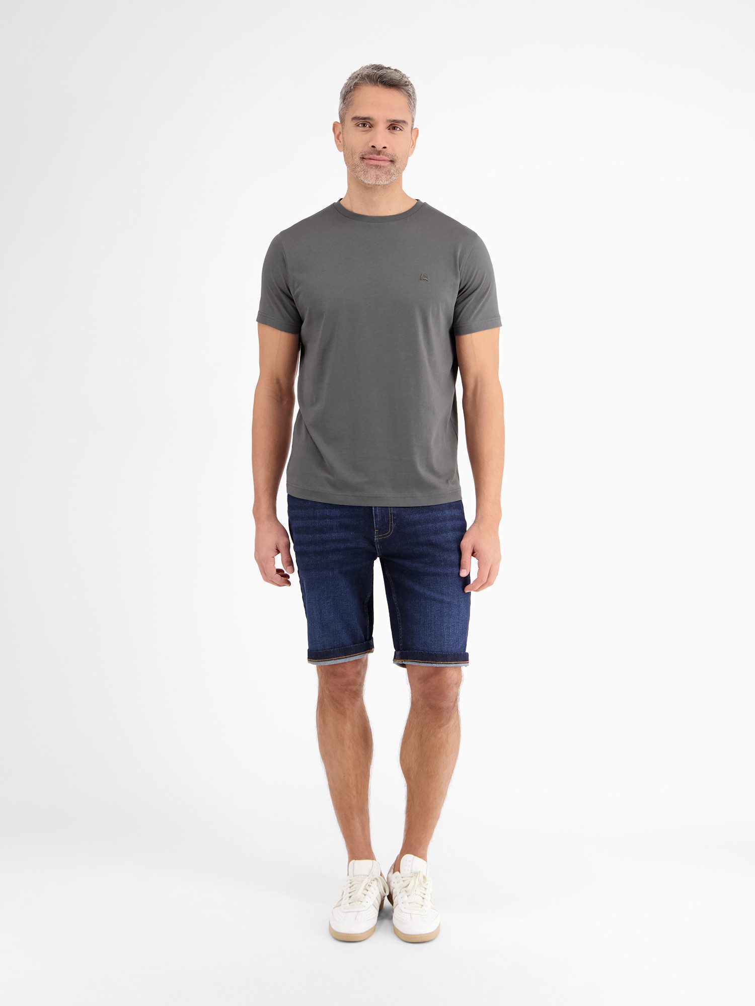 Lerros T-shirt LERROS basic T-shirt met logostiksel