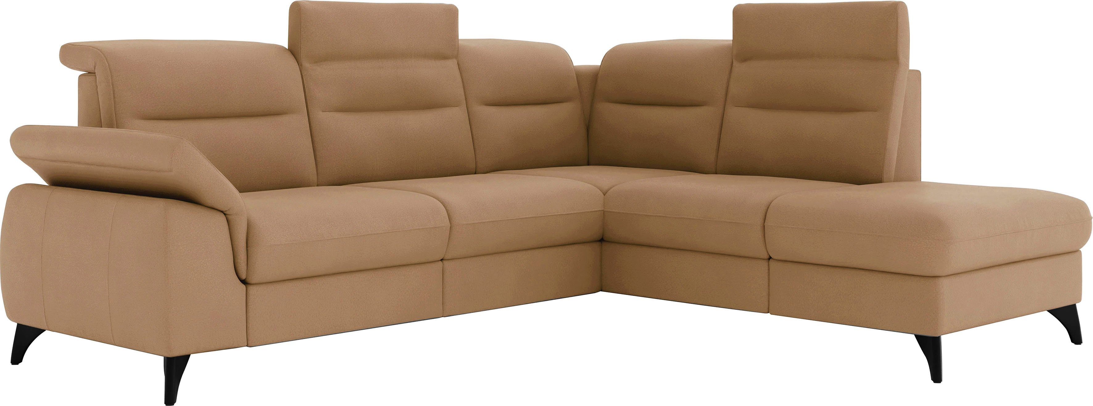 sit&more Hoekbank Astoria L-vorm naar keuze met motorische relaxfunctie
