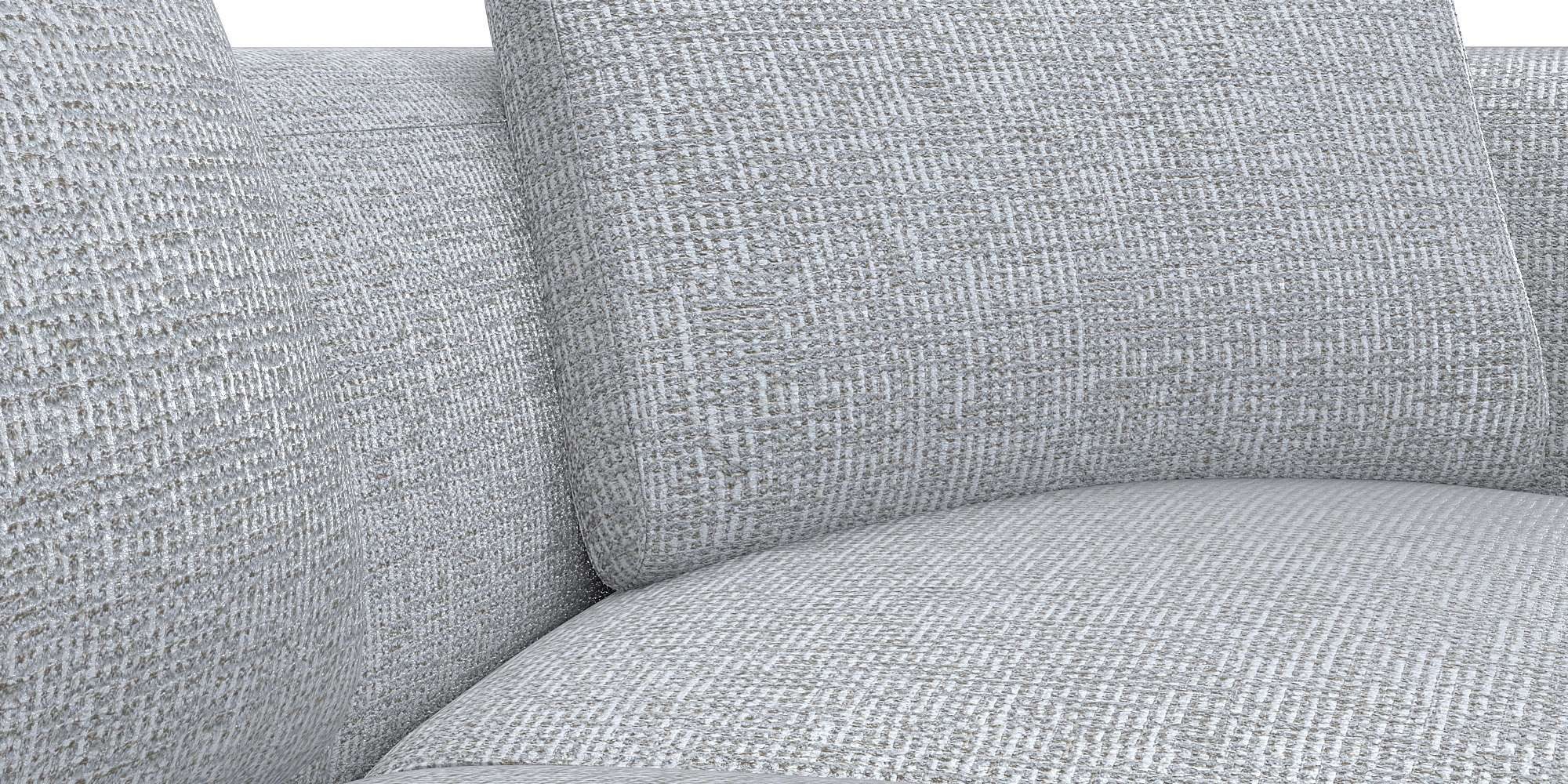 FLEXLUX Hoekbank Torino, rond, L-vorm, bankhoek met ottomane Modern, organisch bankontwerp, koudschuim, golfvering