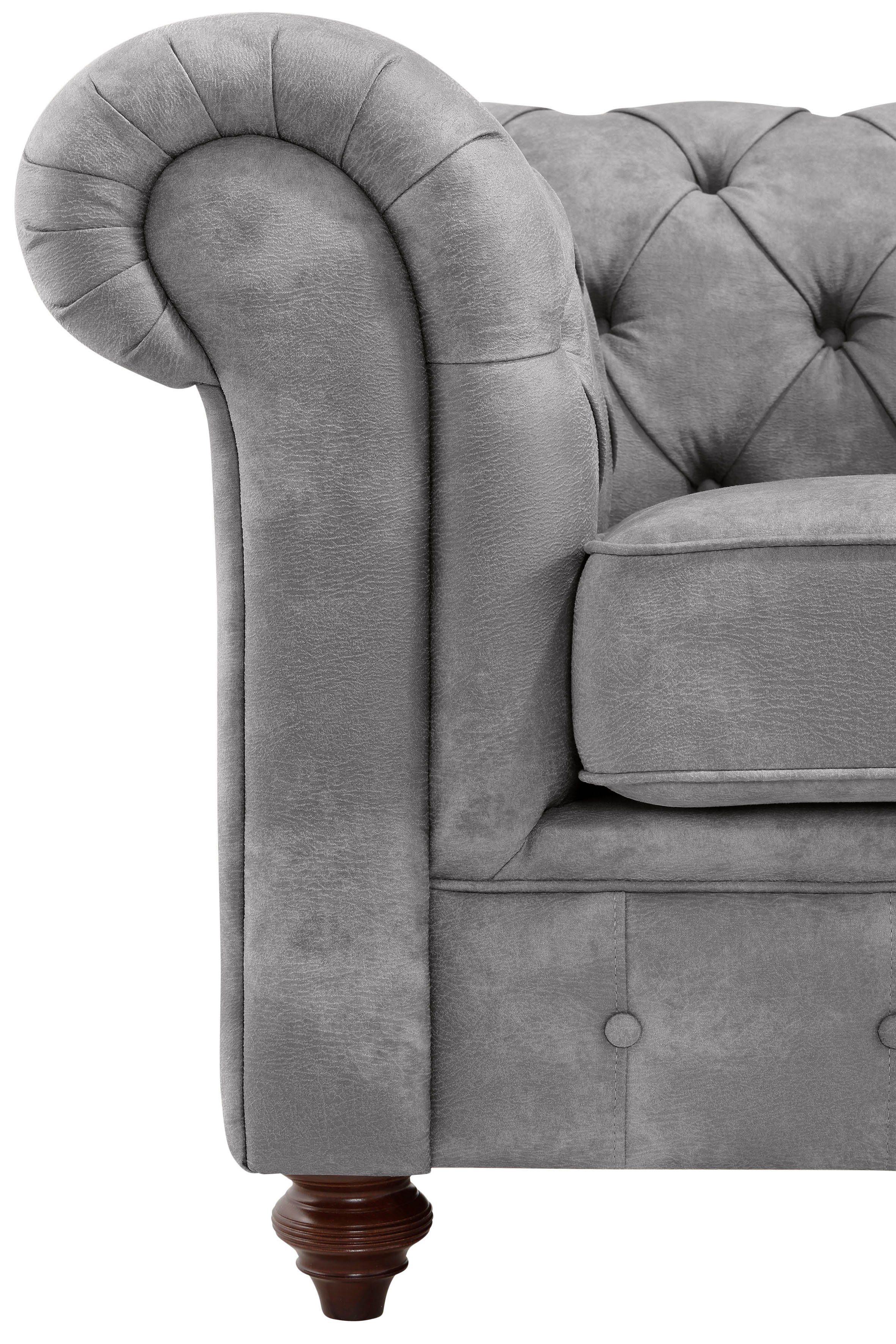 Home affaire Chesterfield-bank Chesterfield hoekbank, ook in leer L-vorm hoogwaardige knoopdetails, langer gedeelte links of rechts naar keuze