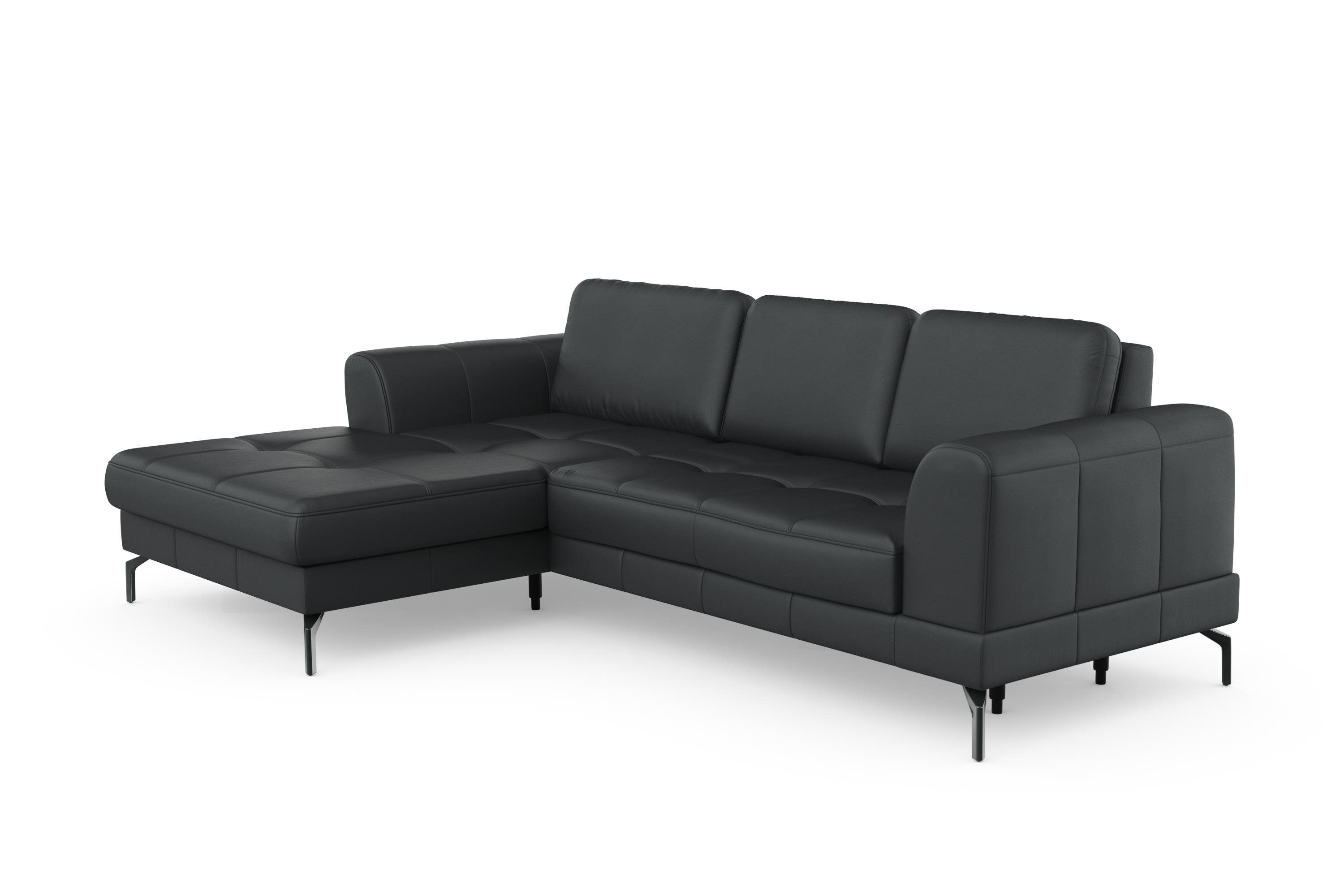 sit&more Hoekbank Bendigo L-vorm inclusief zitdiepteverstelling, bodemvrijheid 15 cm, 2 pootkleuren