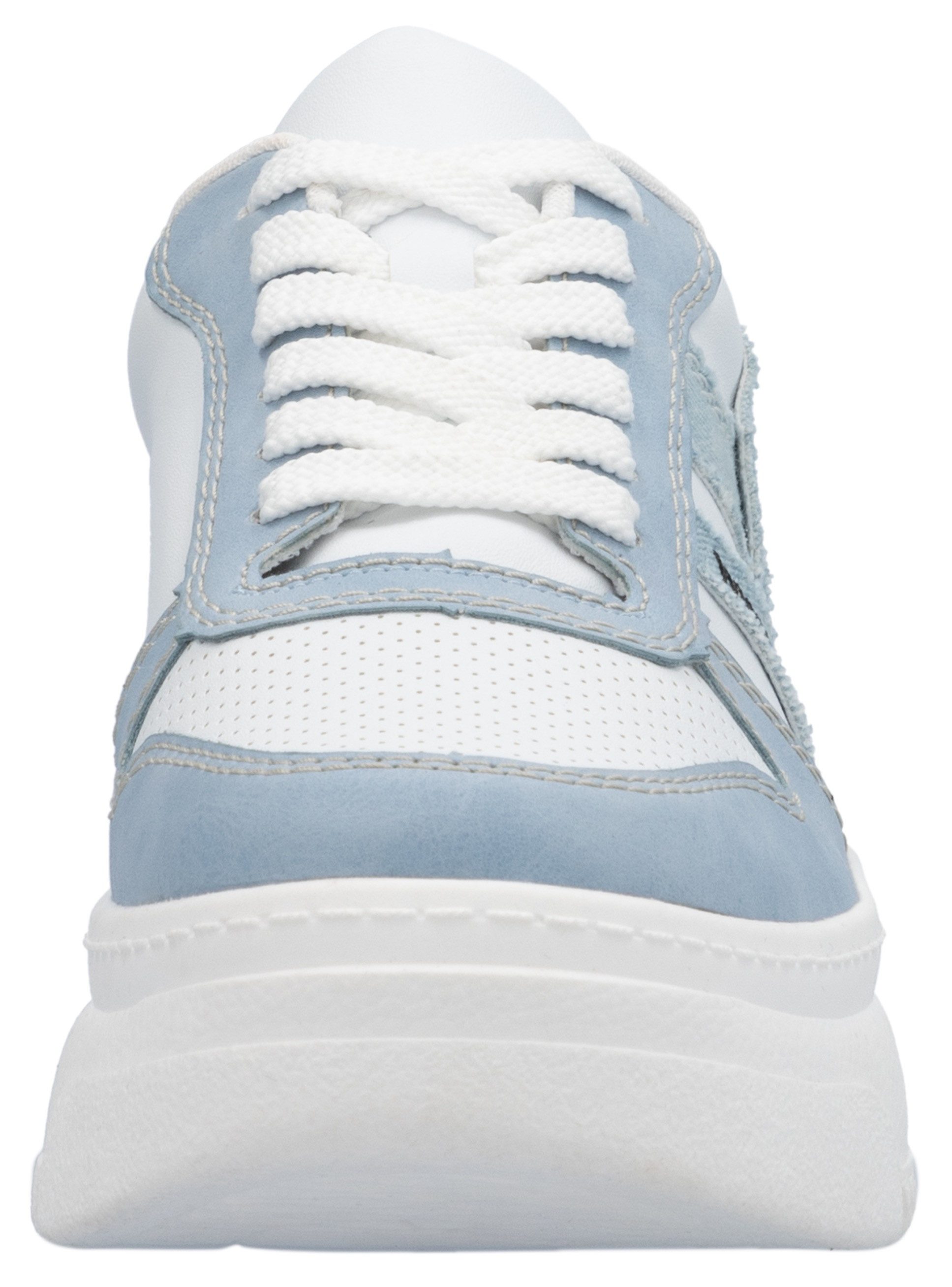 Rieker Plateausneakers , vrijetijdsschoen, halfschoen, veterschoen met gepolsterde schacht