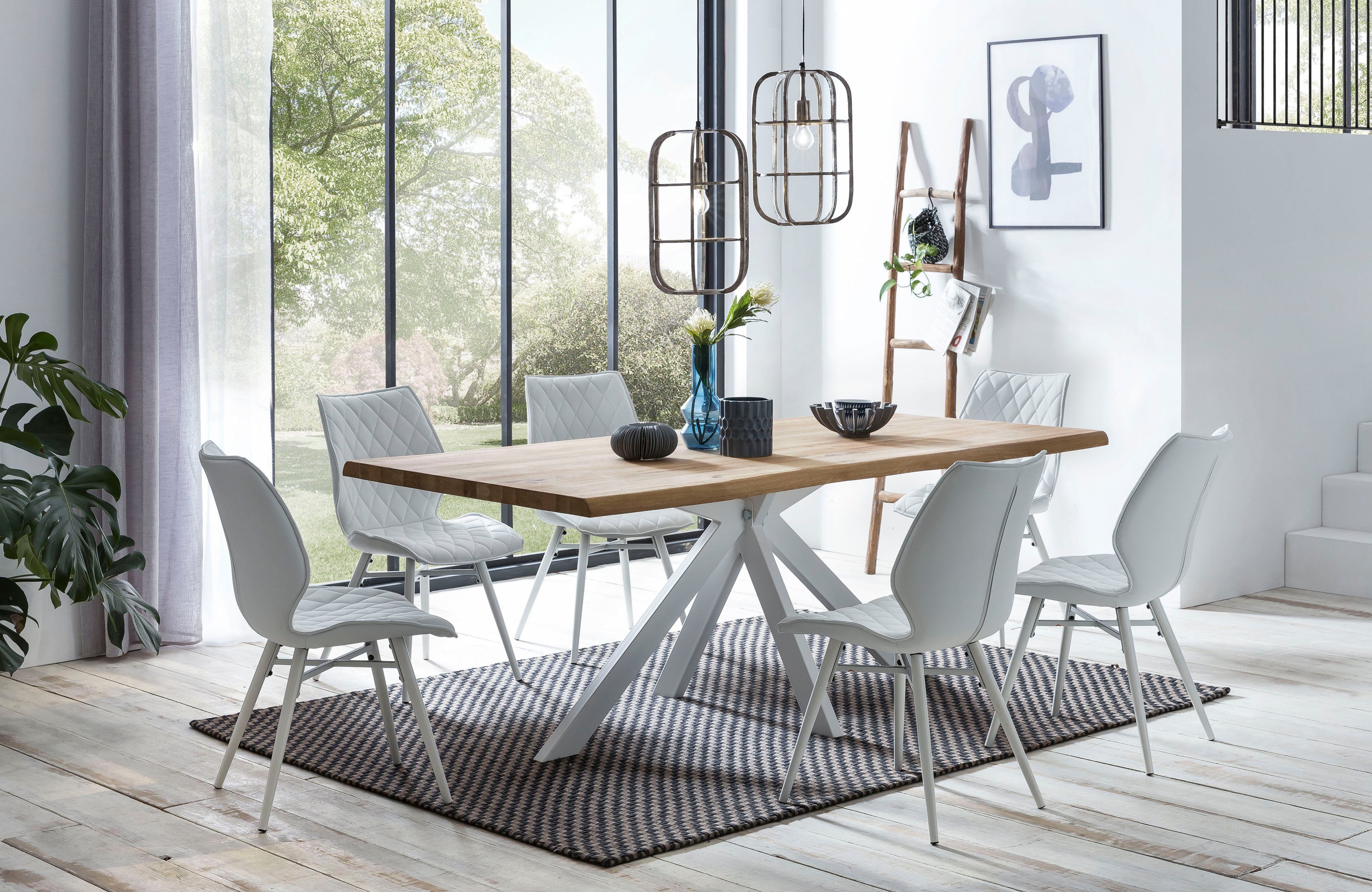 Home affaire Eettafel Tristan natur met echte boomrand