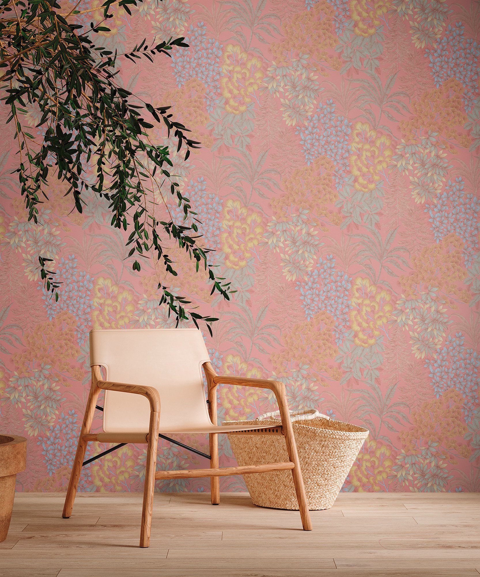 Living walls Vliesbehang Metropolitan Stories. Travel Styles. Tapete Floral Blätter (1 stuk)