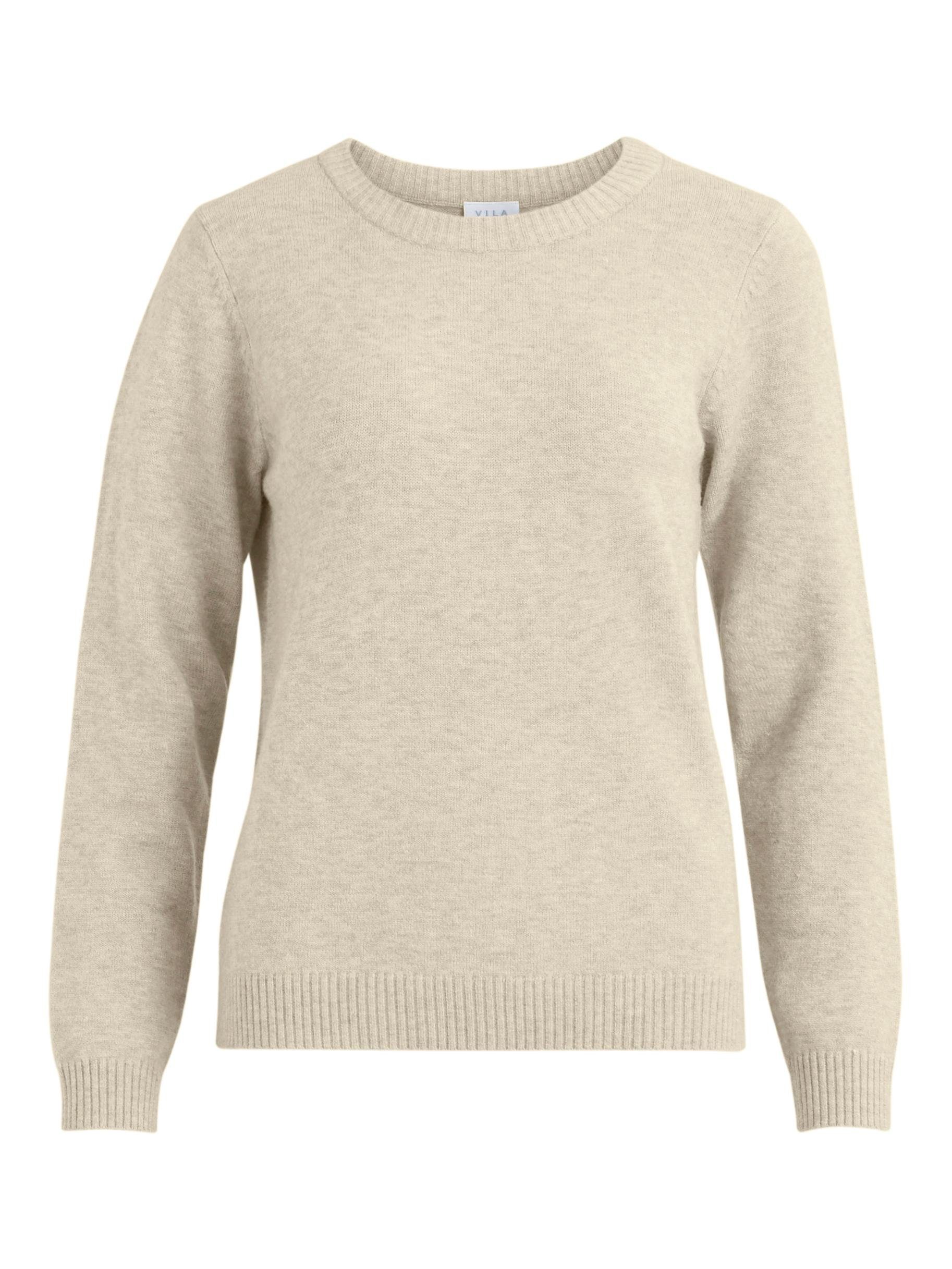 Vila Trui met ronde hals VIRIL O-NECK L S KNIT TOP NOOS
