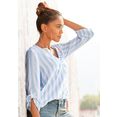 lascana blouse zonder sluiting met streepprint wit