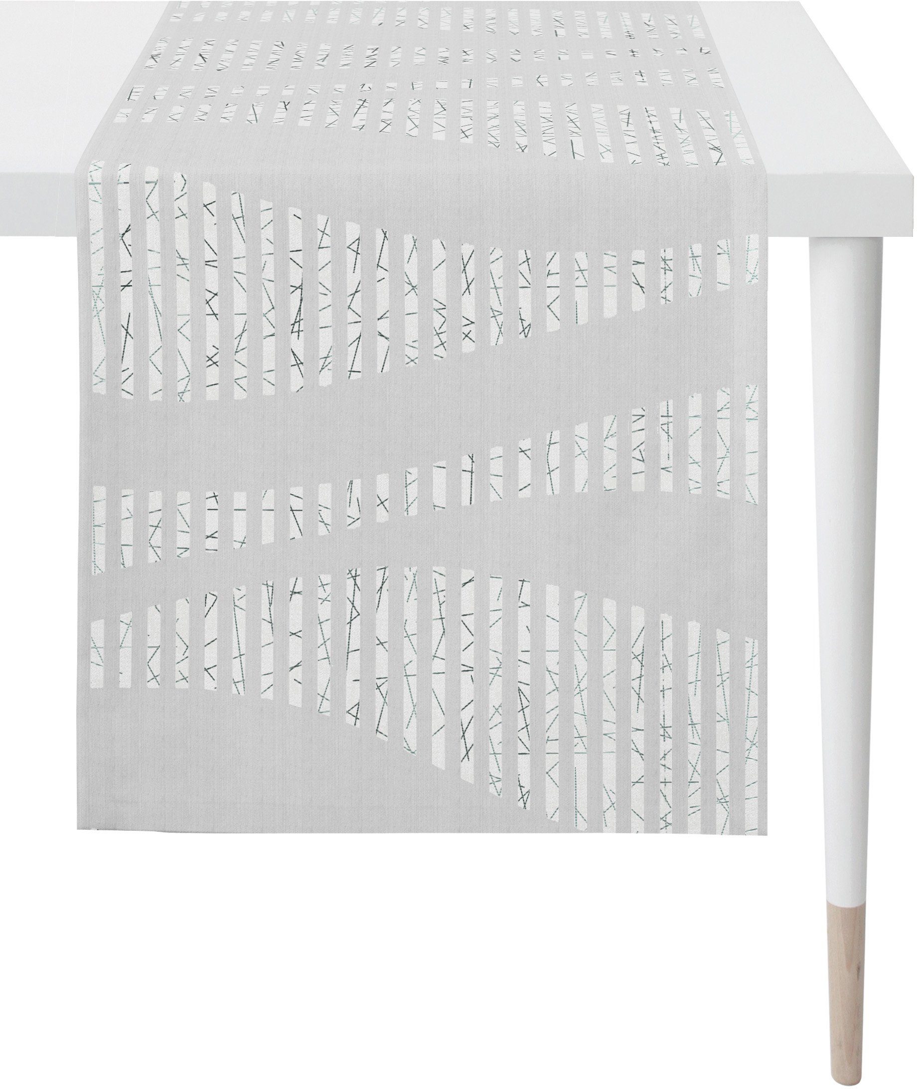 APELT Tafelloper Vinka, LOFT STYLE, Jacquard (1 stuk) tafelkleden grijs