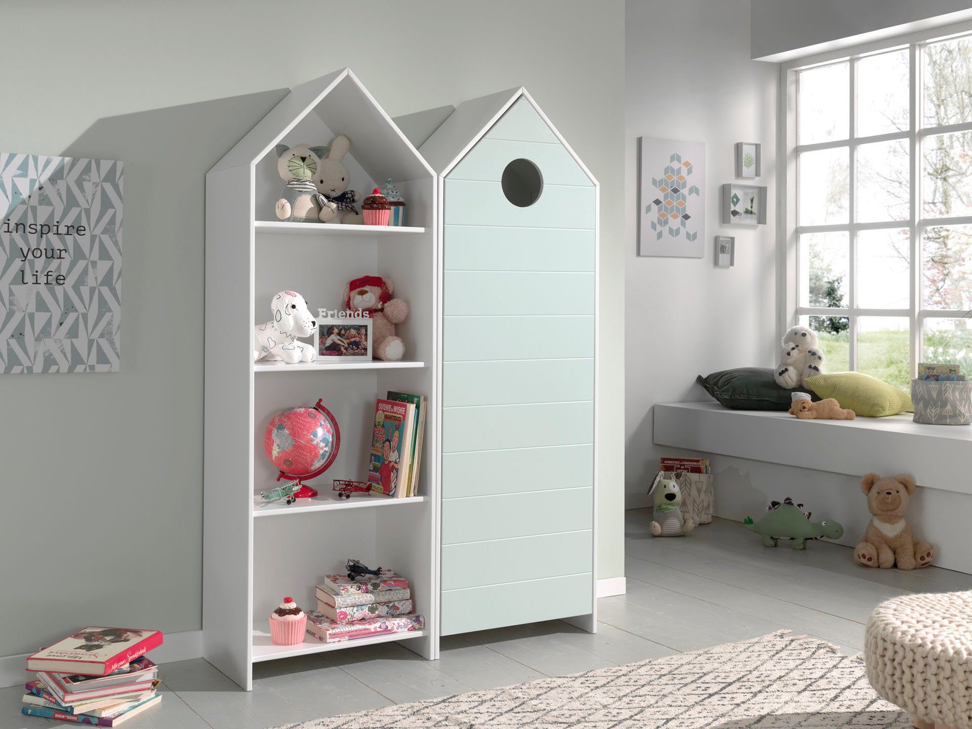 Vipack Tienerkamerset Casami (set, 2-delig) complete kinderkamers groen