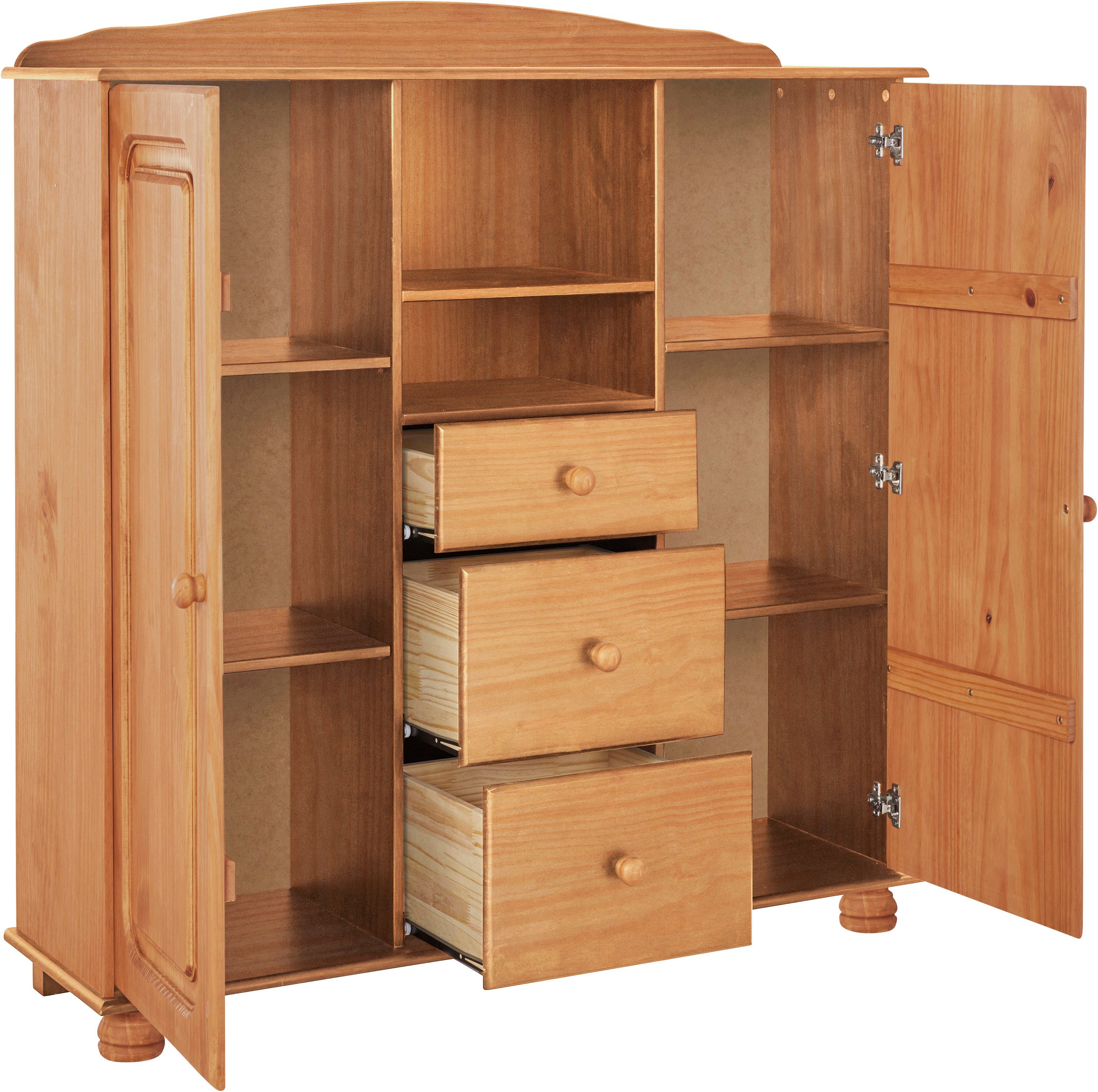Home affaire Highboard Mette Opbergkast met 3 lades en verstelbare planken