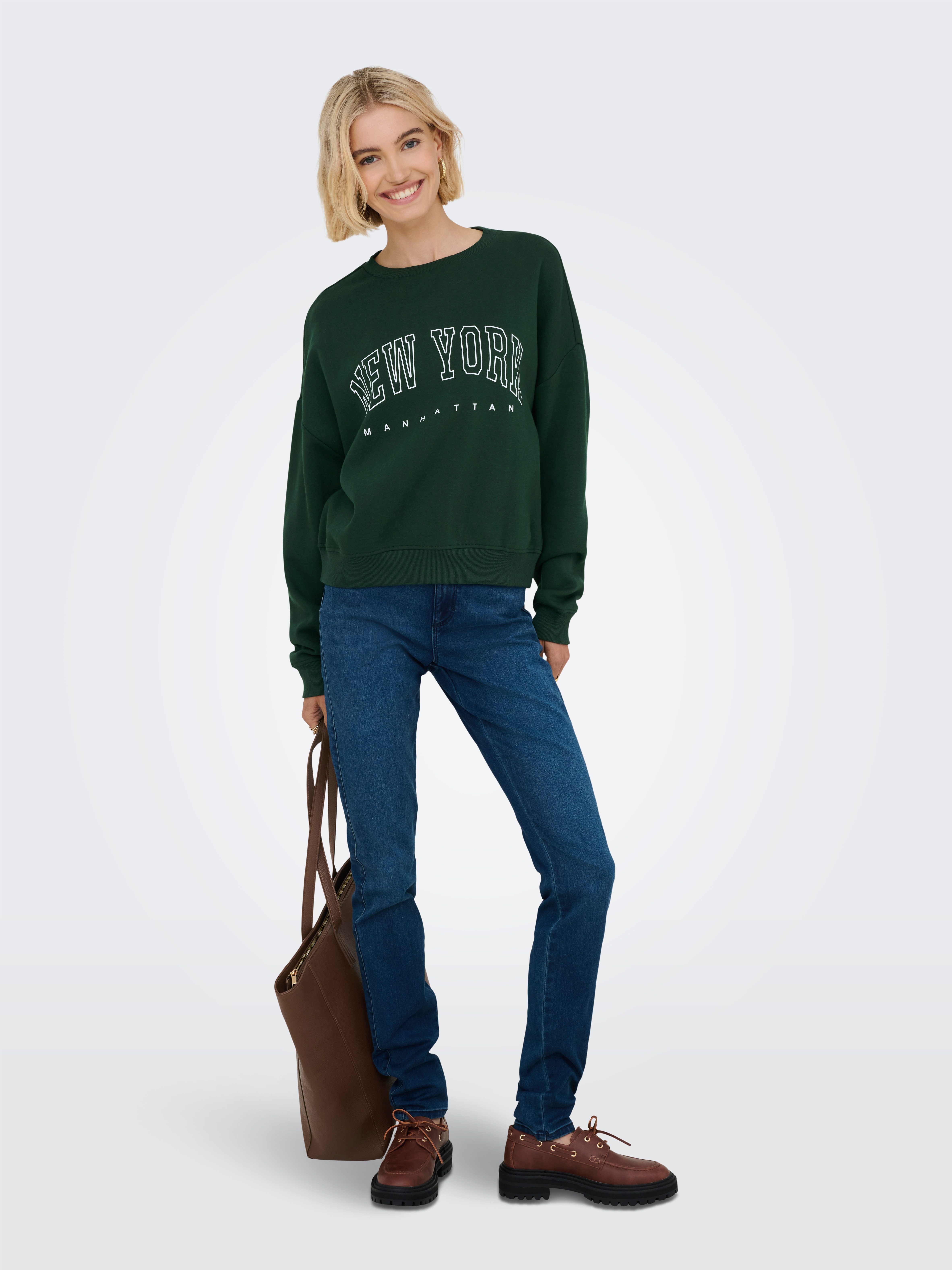 Only Sweatshirt ONLSWEAT L/S CREW OVERSIZE STATE SWT