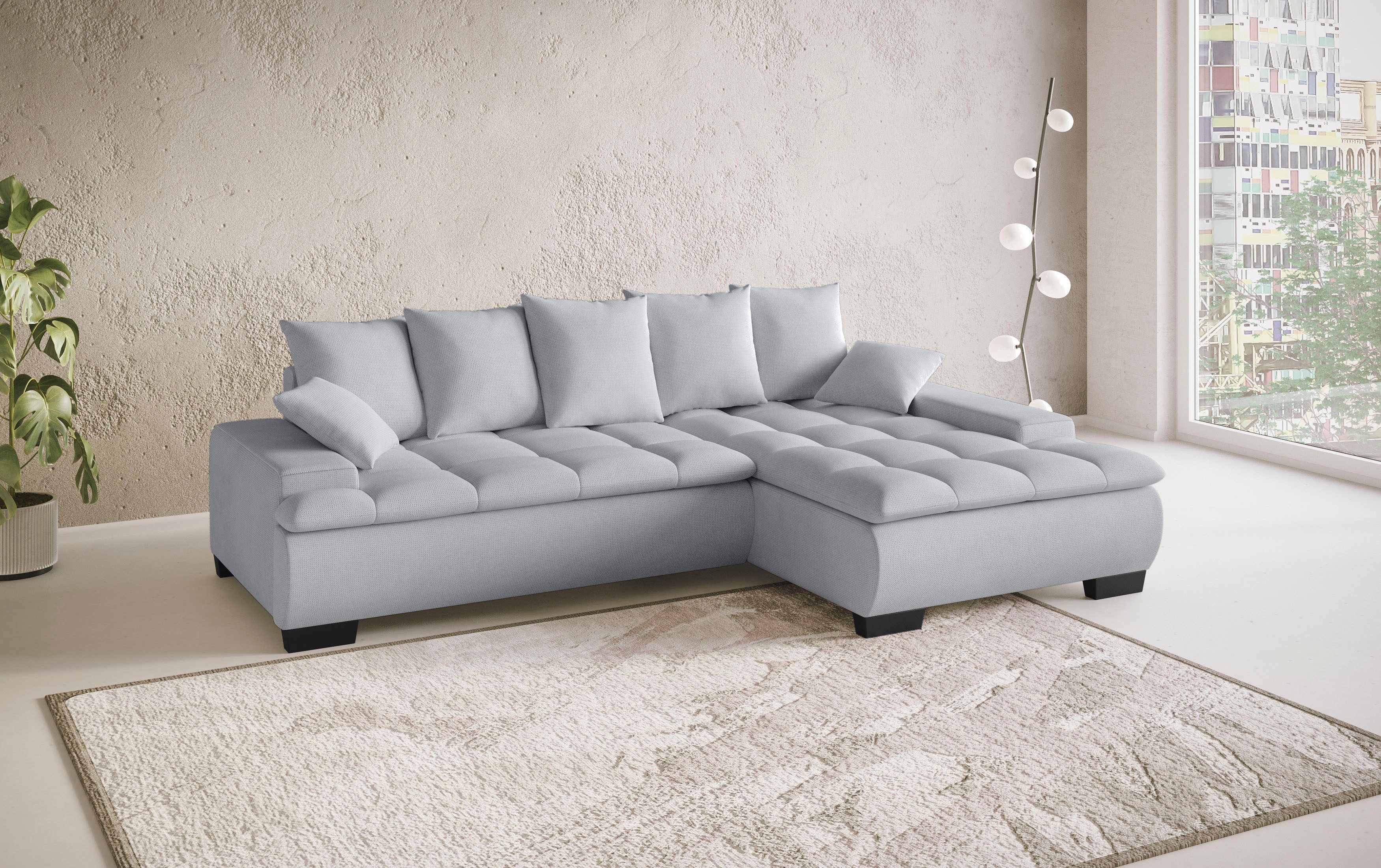 Mr. Couch Hoekbank Haiti II, L-vorm met koudschuim bekleding, optioneel met bed en bedlade