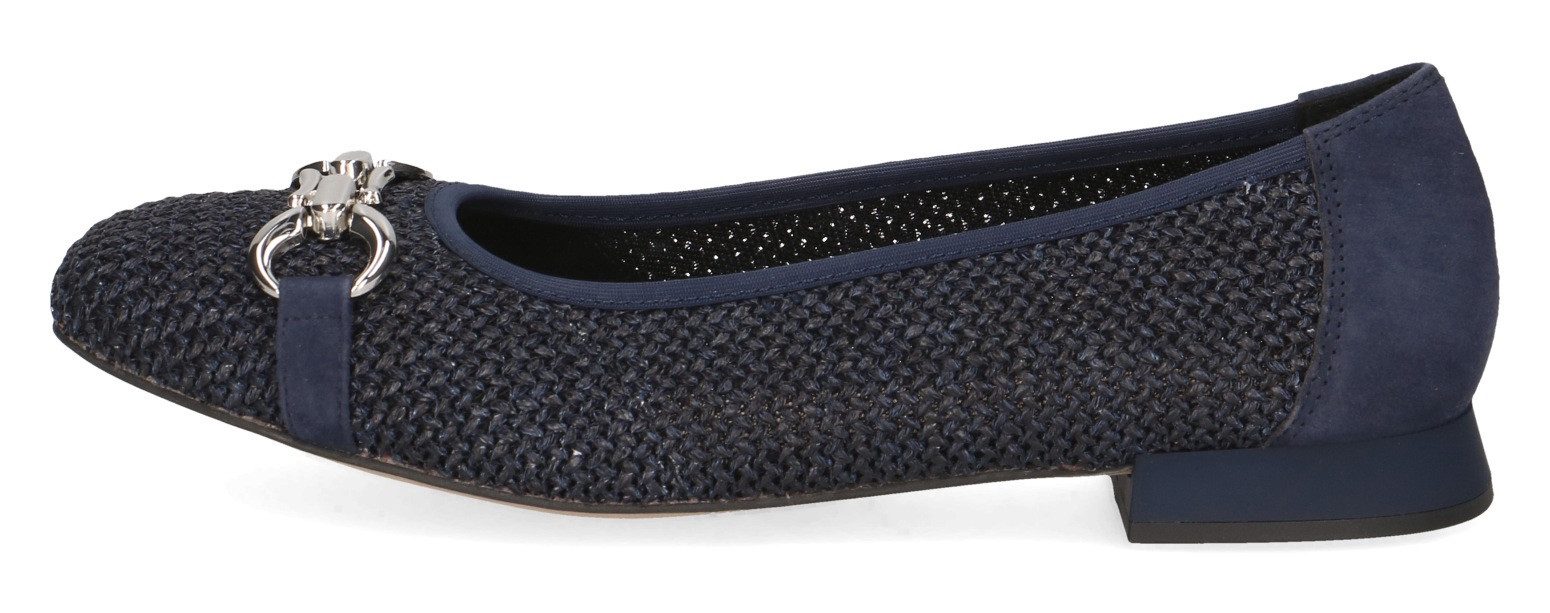 Caprice Ballerina's , blokhak, comfortabele schoen, business schoen met sieraandeel