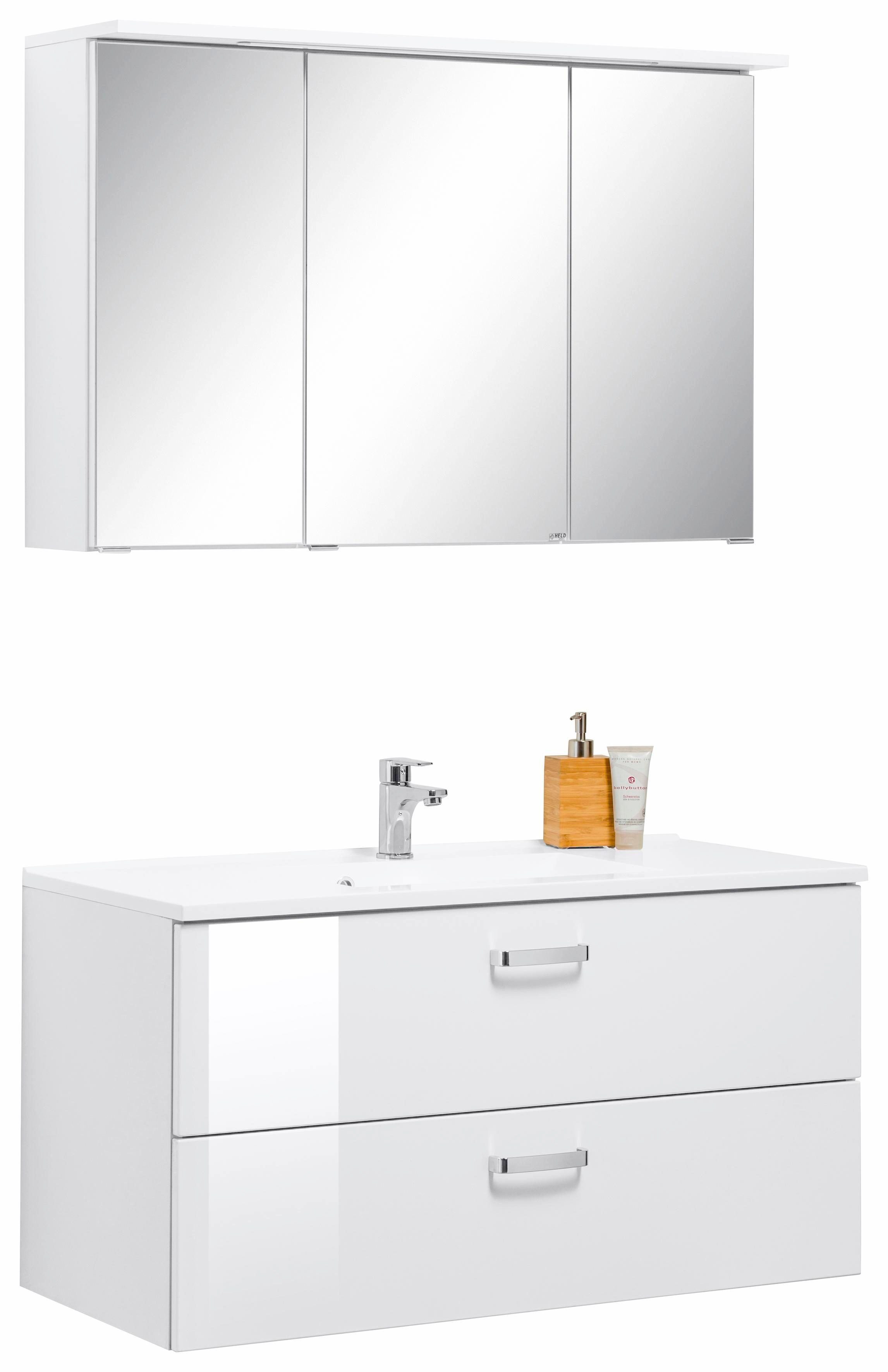 welltime Badkamerserie Ravenna met soft-close functie (2-delig) badmeubelsets wit
