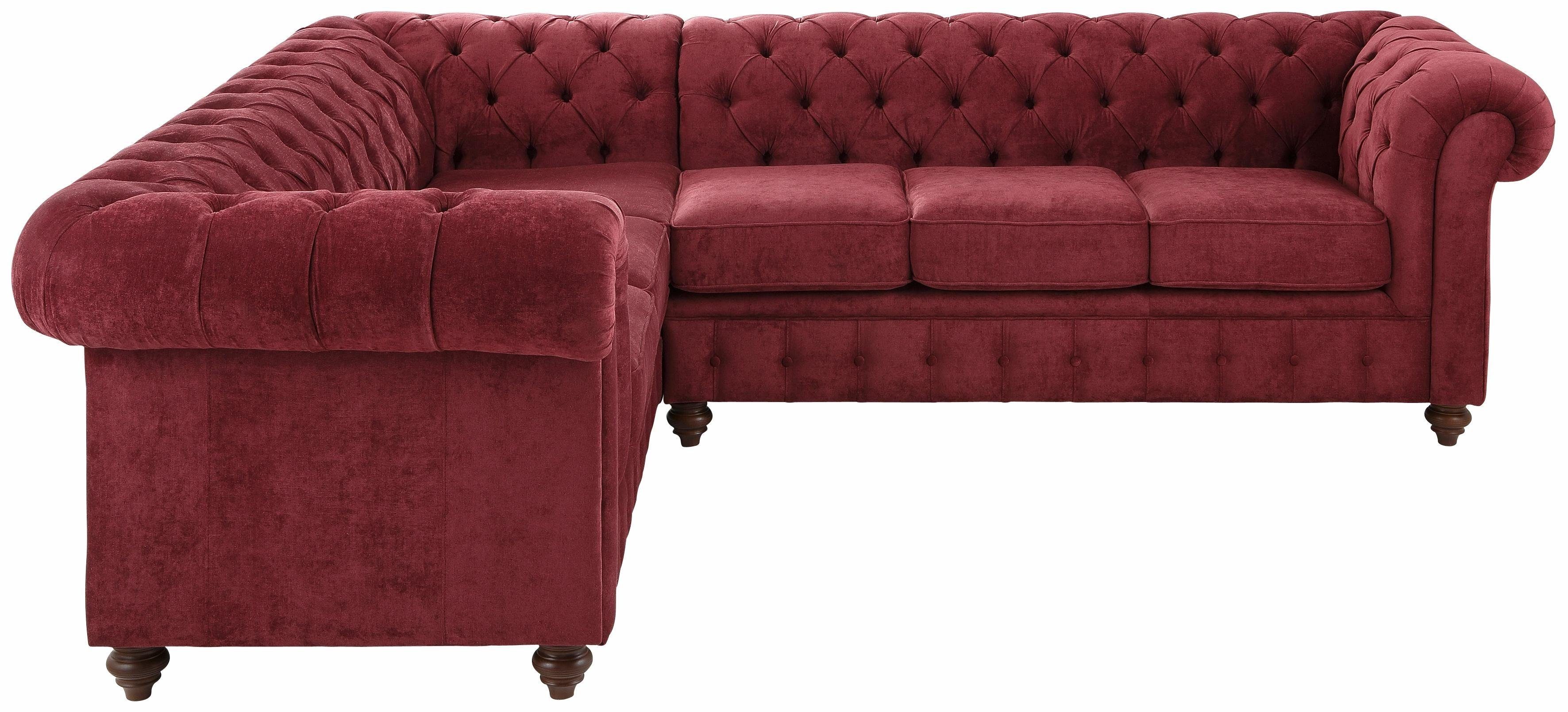 Home affaire Chesterfield-bank Chesterfield hoekbank, ook in leer L-vorm hoogwaardige knoopdetails, langer gedeelte links of rechts naar keuze