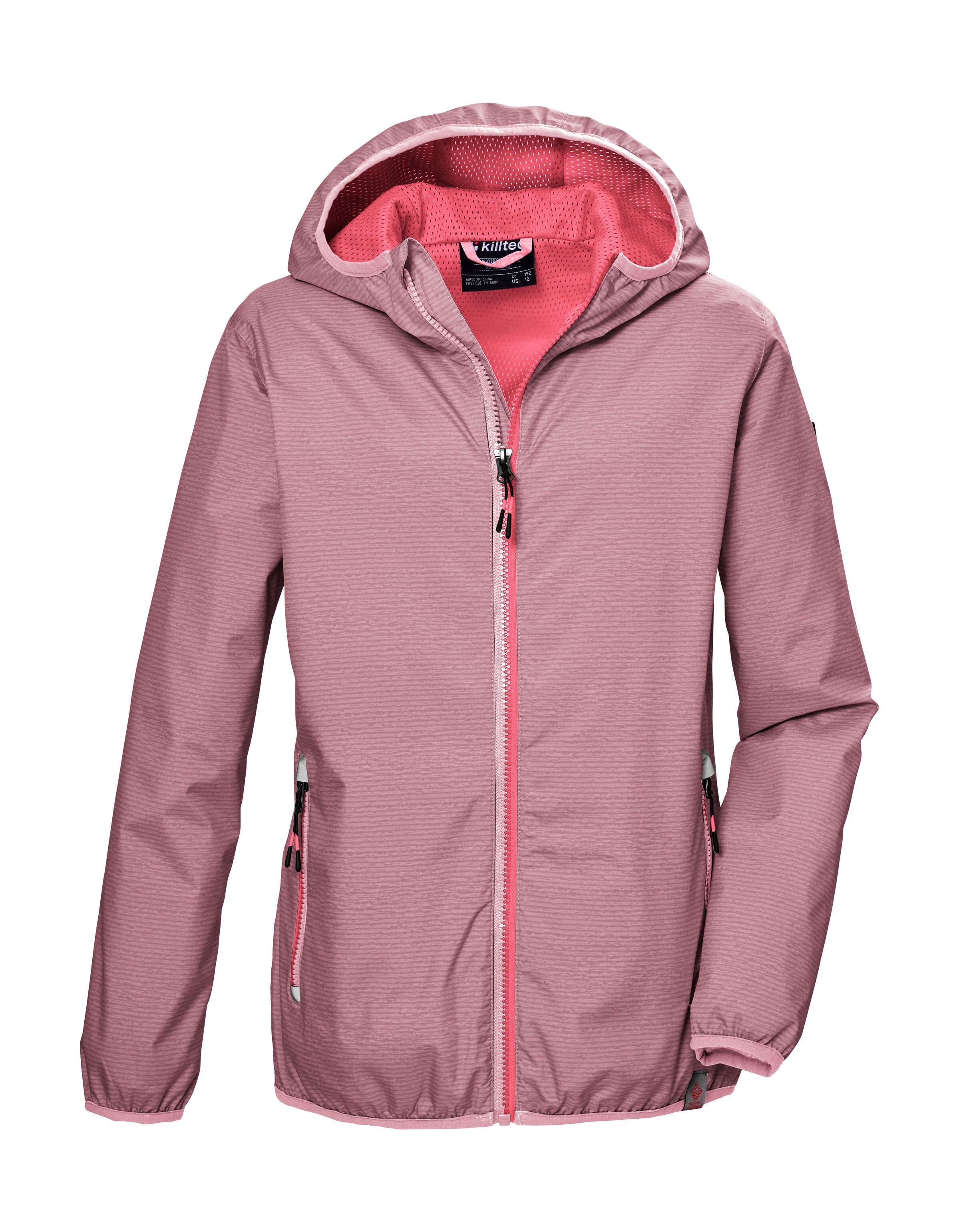 Killtec Functioneel jack KOS 138 GRLS JCKT Kinderjack: waterdicht, reflecterend, elastisch, PFAS-vrij meisjes jassen maat 164 rood