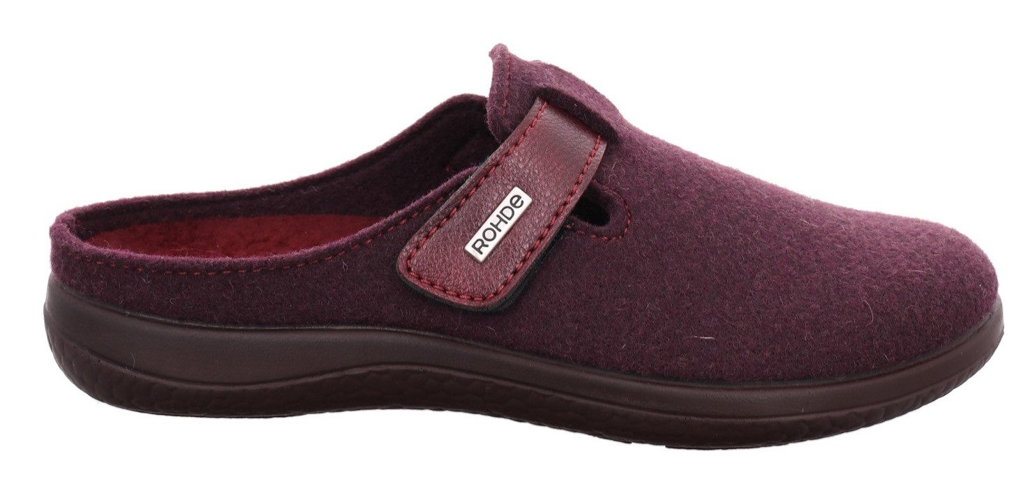 Rohde Pantoffels Bari pantoffel, klomp met klittenbandriem, in comfortbreedte g